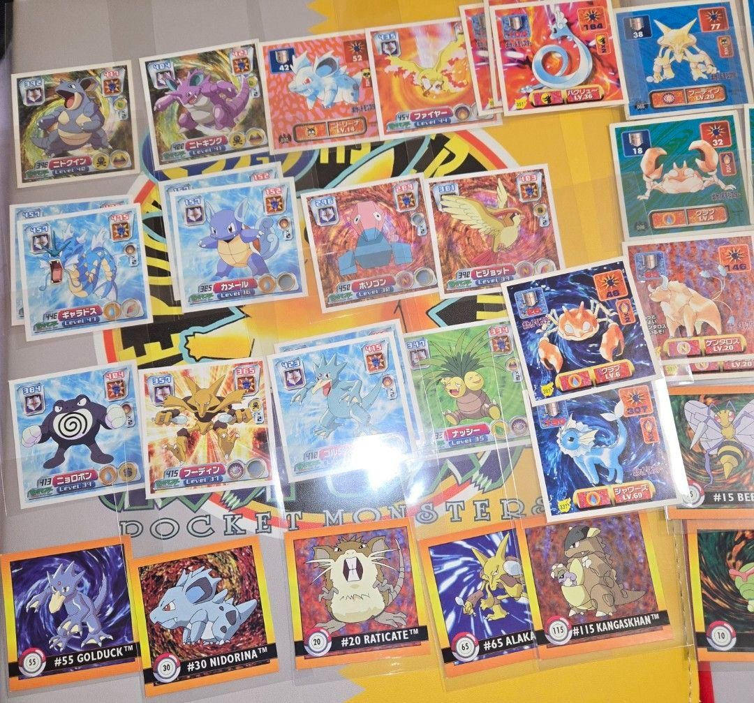 Pokemon 絕版 Sticker 對戰 貼紙 舊背 2004年 任天堂 Nintendo 日版 ptcg 收藏 絕版 火鳥 三聖鳥 神獸 ...