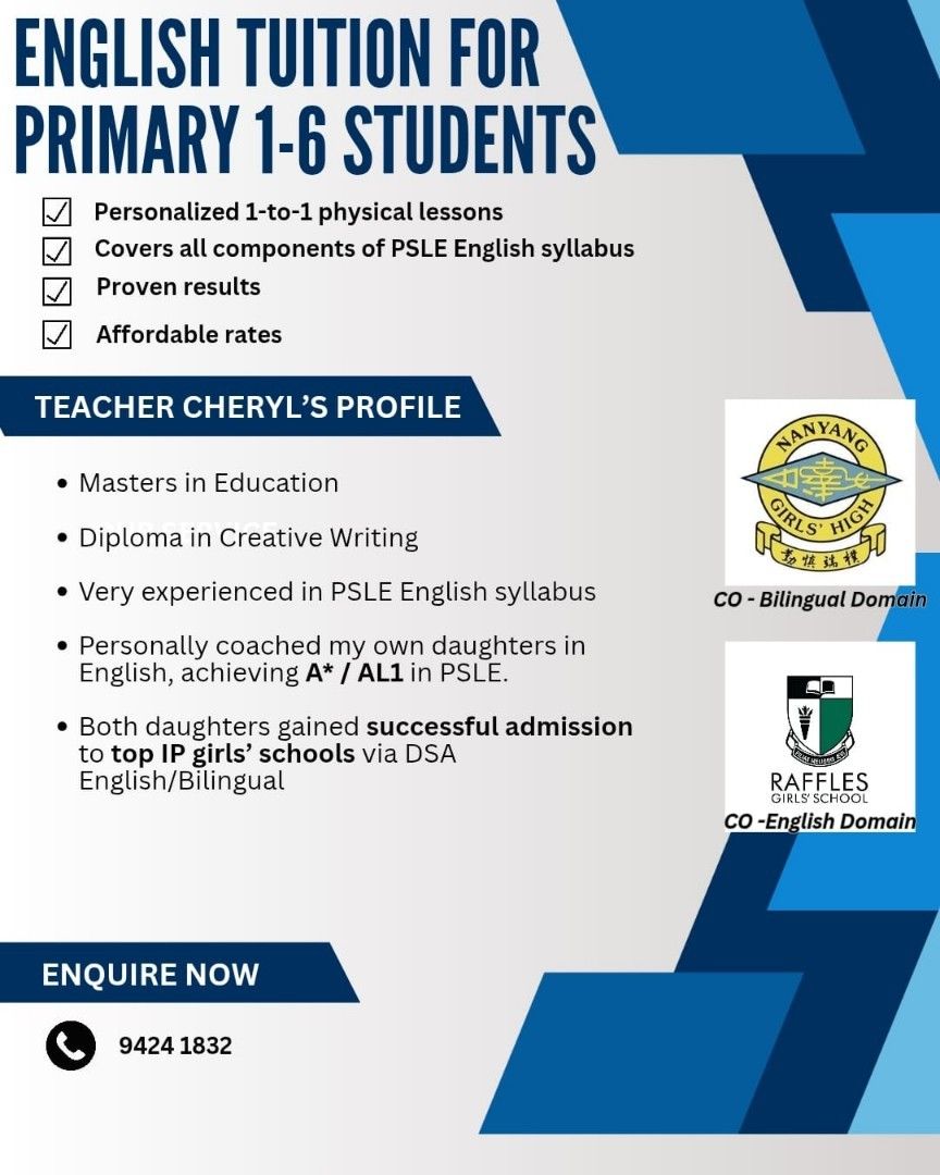Primary School English Tuition, Learning & Enrichment, Enrichment