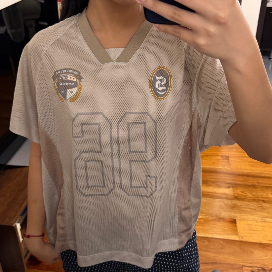 SENSE Grey Jersey Top with Lace Trim (Category: Shirts) located in Pasig City. Submitted by enneil (Listing ID 1417520121, Image 2). Description: Bought in hong kong, local brand there Really good qual just not my style anymore Fits like a medium.