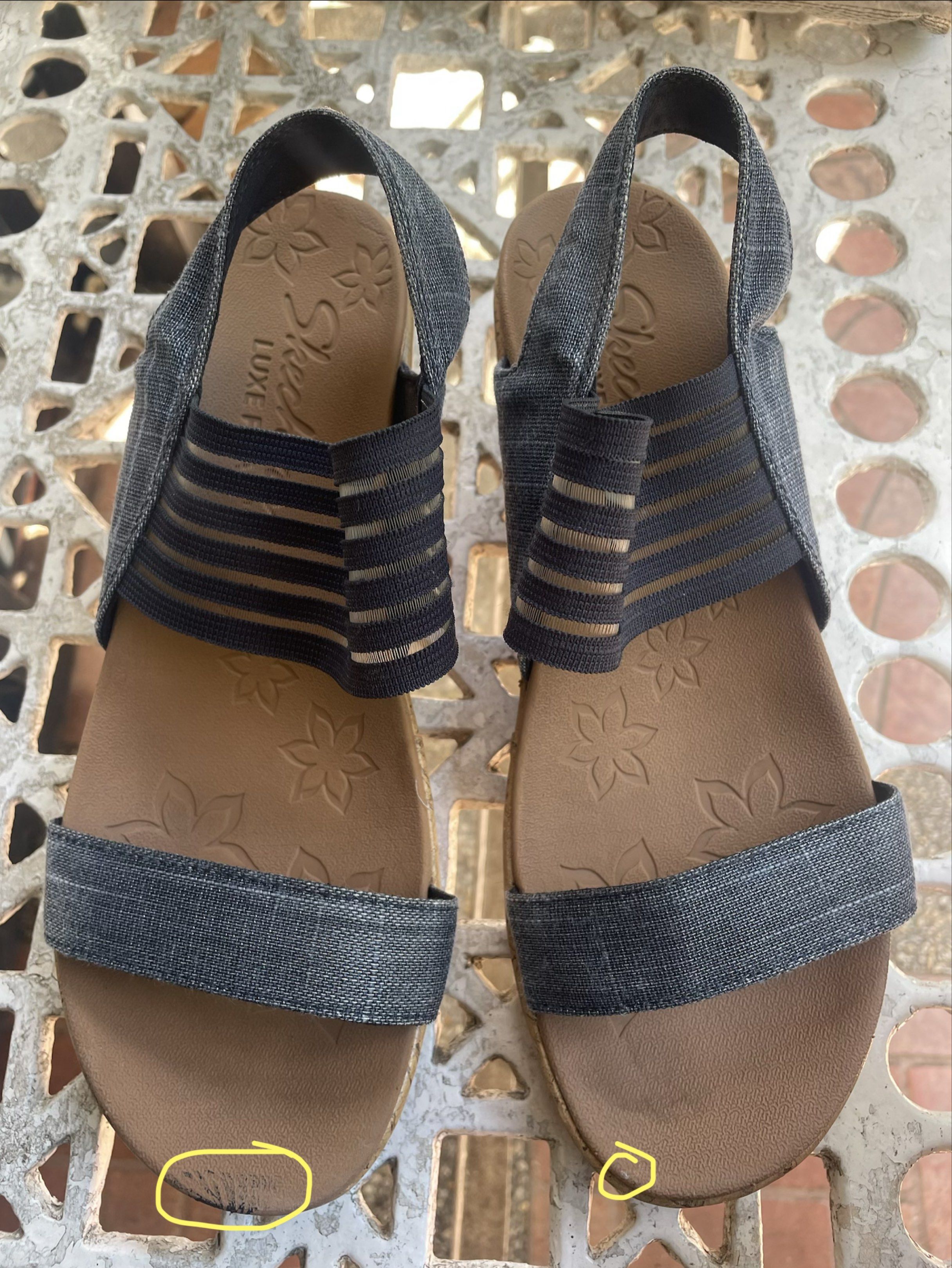 Skechers Luxe Foam Wedge Sandals (Category: Wedges) located in Cainta. Submitted by robbynt (Listing ID 1417569705, Image 1). Description: 👗👟👜 Part of my closet clean-out! Letting go of some of my faves — all preloved and in great shape. From my closet to yours. 😊 ✅ Color - blue ✅ Size - 250 ♻️ Location: Cainta, Rizal ♻️ MOP: GCash ♻️ SF: shouldered by buyer via Lalamove or JnT ♻️ PM if interested Thank you..