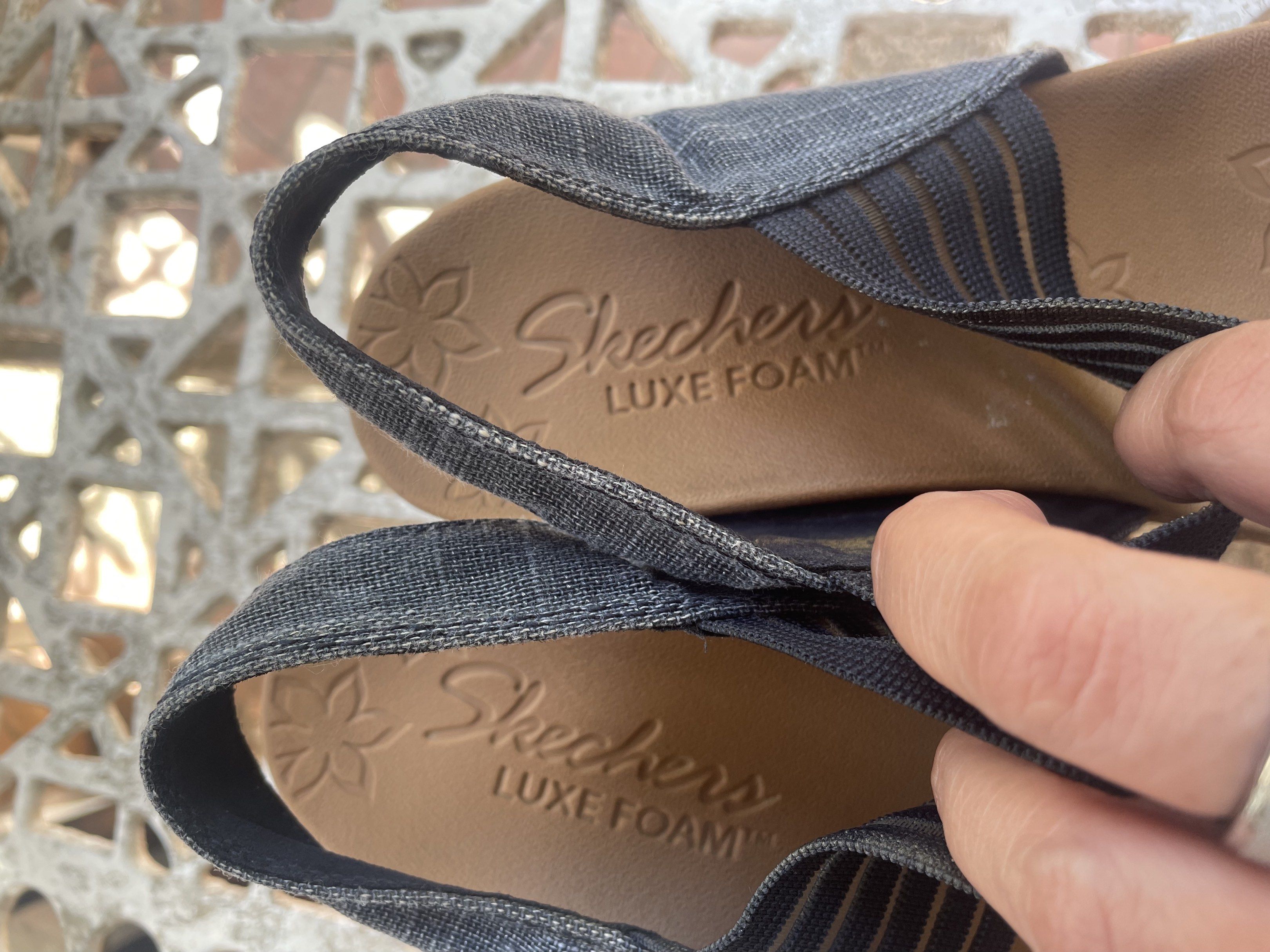 Skechers Luxe Foam Wedge Sandals (Category: Wedges) located in Cainta. Submitted by robbynt (Listing ID 1417569705, Image 3). Description: 👗👟👜 Part of my closet clean-out! Letting go of some of my faves — all preloved and in great shape. From my closet to yours. 😊 ✅ Color - blue ✅ Size - 250 ♻️ Location: Cainta, Rizal ♻️ MOP: GCash ♻️ SF: shouldered by buyer via Lalamove or JnT ♻️ PM if interested Thank you..