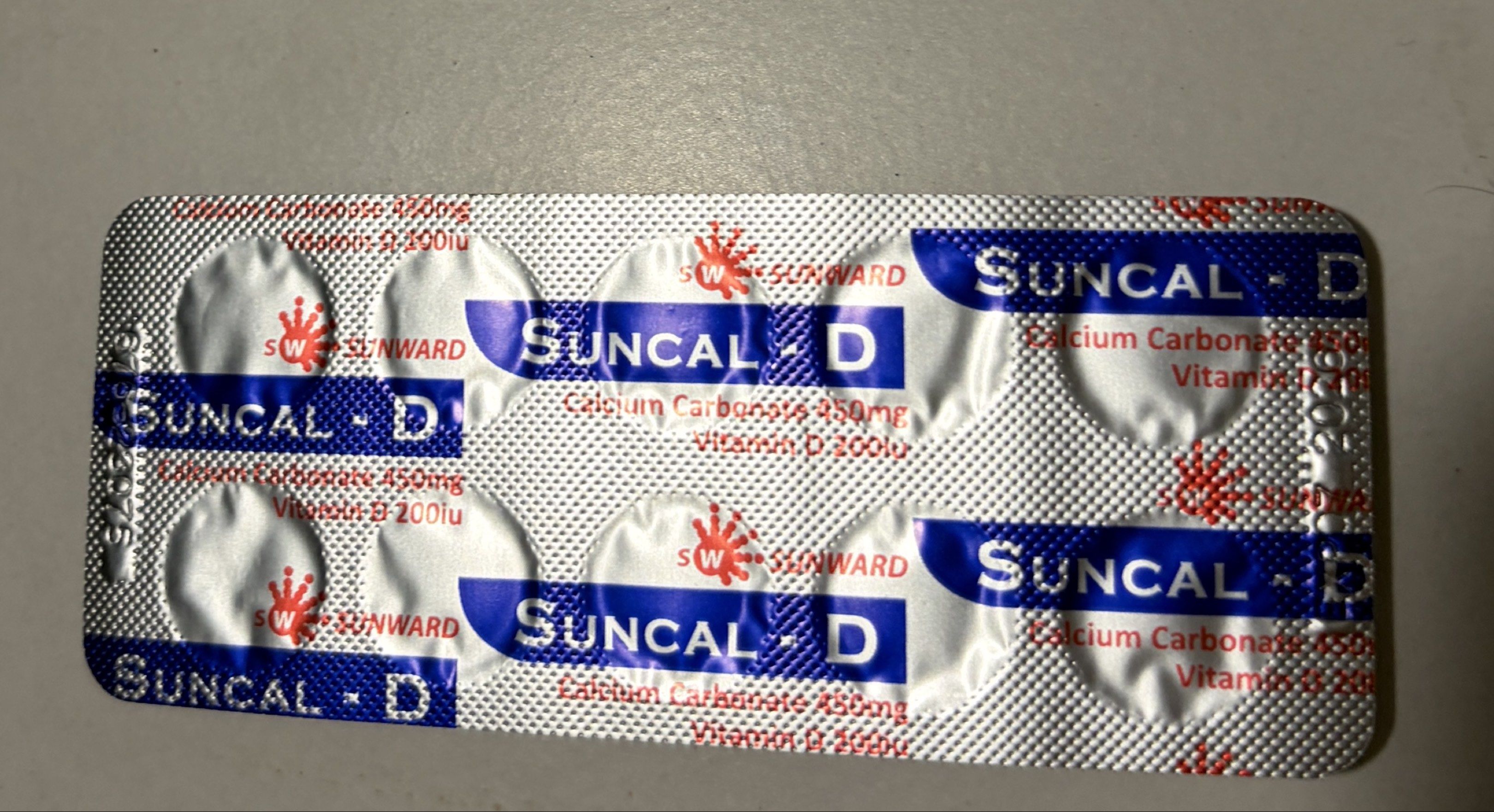 Suncal Suncal-D Calcium Carbonate & Vitamin D Supplement, Health & Nutrition ...