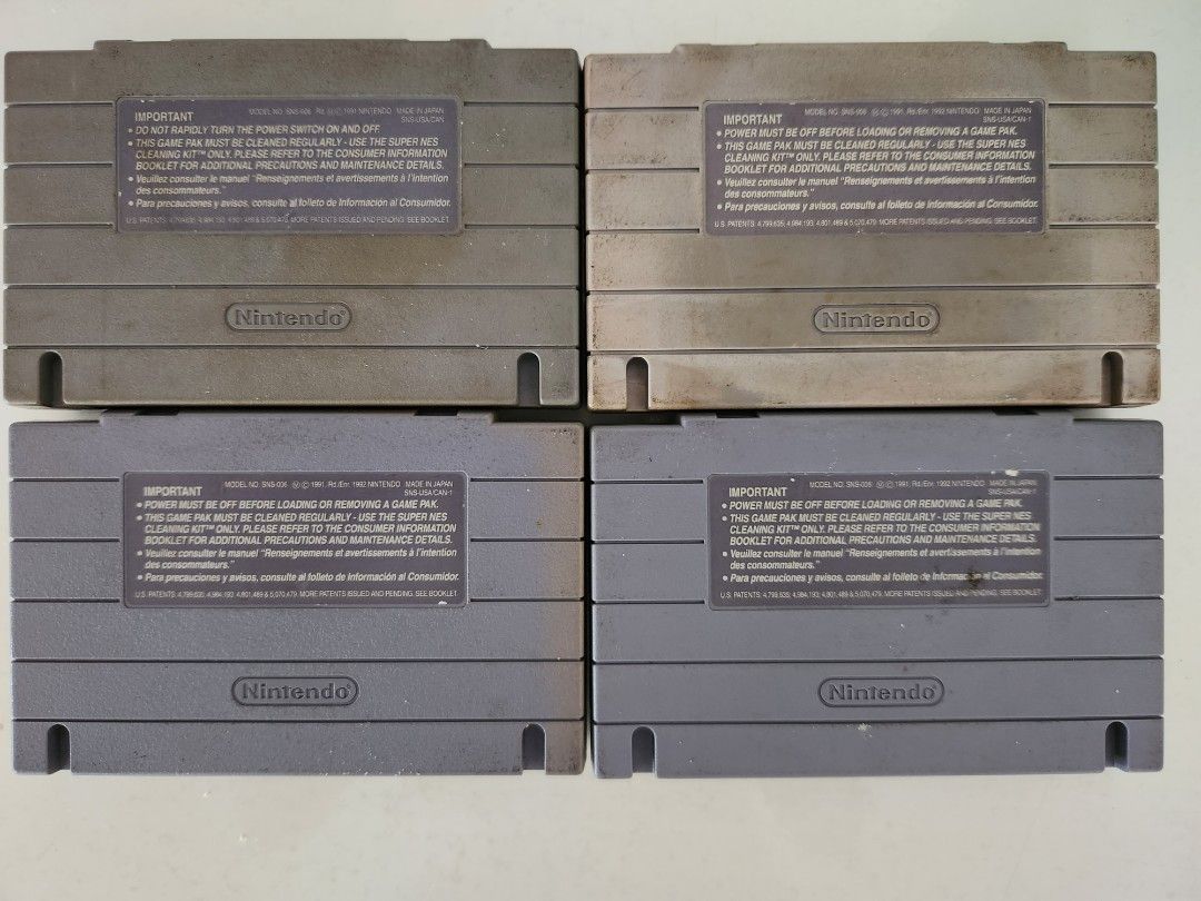 Super Nintendo (SNES) Games (Category: Nintendo) located in Makati City. Submitted by karamazob006 (Listing ID 1409855939, Image 2). Description: For sale SNES Games (Tested) - SNES game cartridges. - Bart Simpson's Nightmare, Super Star Wars Mario's Time Machine and Aladdin - No boxes 1500 each Take all 4500.