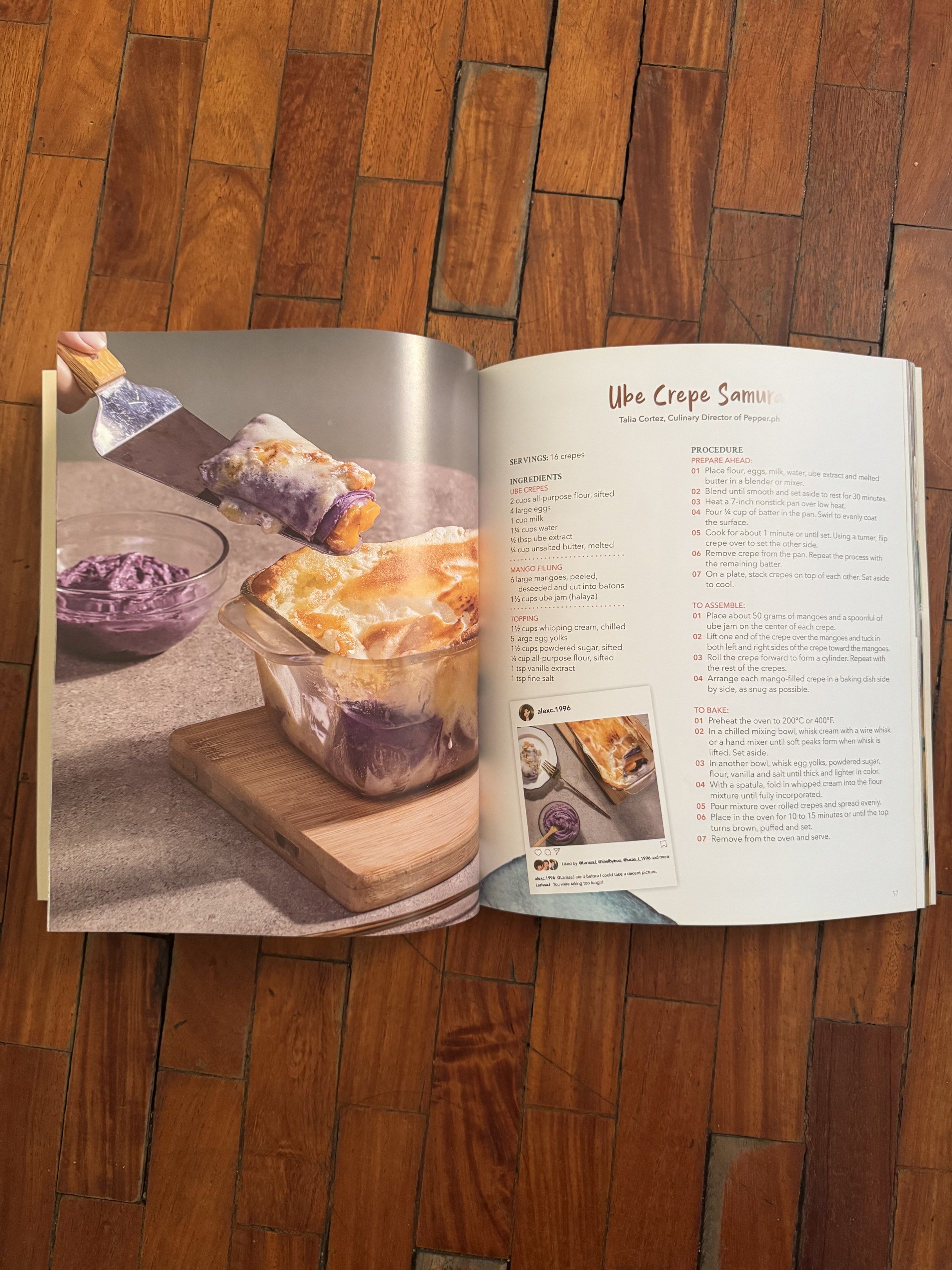 What Cookery is This?! Cookbook (Category: Cookware & Accessories) located in Quezon City. Submitted by kyuyang (Listing ID 1417562934, Image 3). Description: - 75 delicious recipes - Includes recipes like Angus Beef Caldereta, Ube Crepe Samurai, and Power Chia Bowl - Features colorful illustrations - Detailed and easy-to-follow instructions DM for any questions.