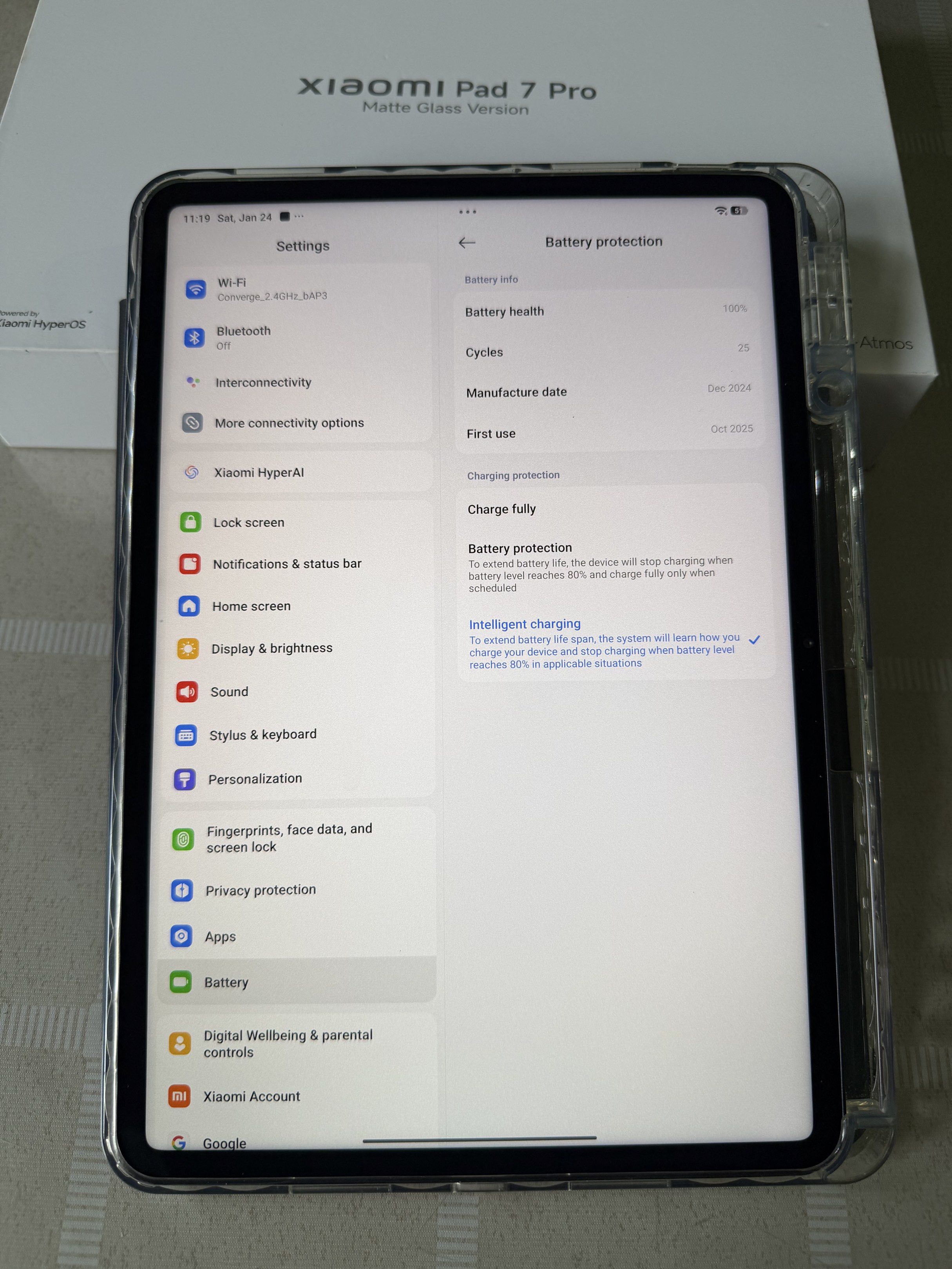 Xiaomi Pad 7 Pro 12+512gb Matte Glass Version (Category: Android) located in Castillejos. Submitted by egc1629 (Listing ID 1417430357, Image 3). Description: Details & Specs: 512GB storage 12GB RAM (+6GB extended RAM) Snapdragon 8s Gen 3 Gray color 144Hz display 11.2-inch screen 8850 mAh battery Battery Health: 100% Battery Cycle Count: 25 First used: October 2025 Matte finish (no need for tempered glass) Full specs: https://www.mi.com/global/pro