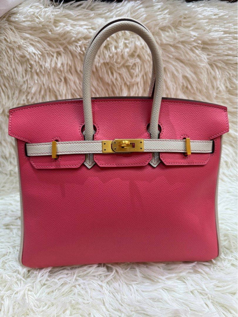 Authentic Hermes (Category: Luxury Bags & Wallets) located in Manila. Submitted by chloe_luxuries (Listing ID 1417656041, Image 1). Description: Guaranteed Original Hermes Birkin 25 Epsom Rose Azalea Stamp A Still in excellent condition Comes with dustbag only Pm for those interested .