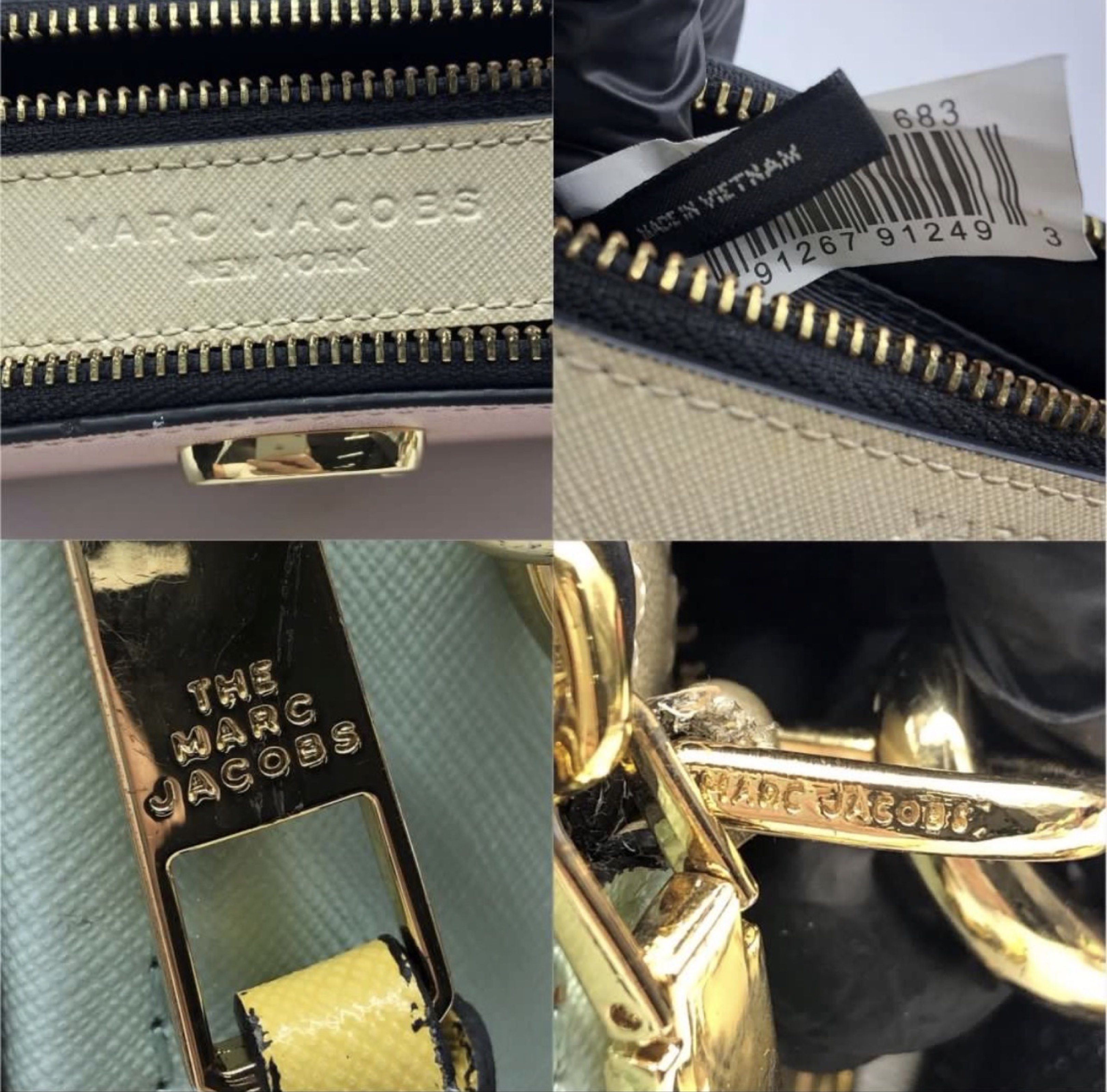 Authentic MARC JACOBS Snapshot Crossbody Bag (Category: Luxury Bags & Wallets) located in Las Pinas. Submitted by jc_closet (Listing ID 1417694343, Image 3). Description: 💯 Authentic bought from Takashimaya SG Bag & Strap Only. No inclusions. Flaw : Broken Webbing Loop (Manually Sewn) and broken 1 zipper puller (Sewn too) Pls refer to photos for minor signs of Usage. Clean interior. Shiny gold Hardware. Best Buy for everyday use. Shipping c/o Bu