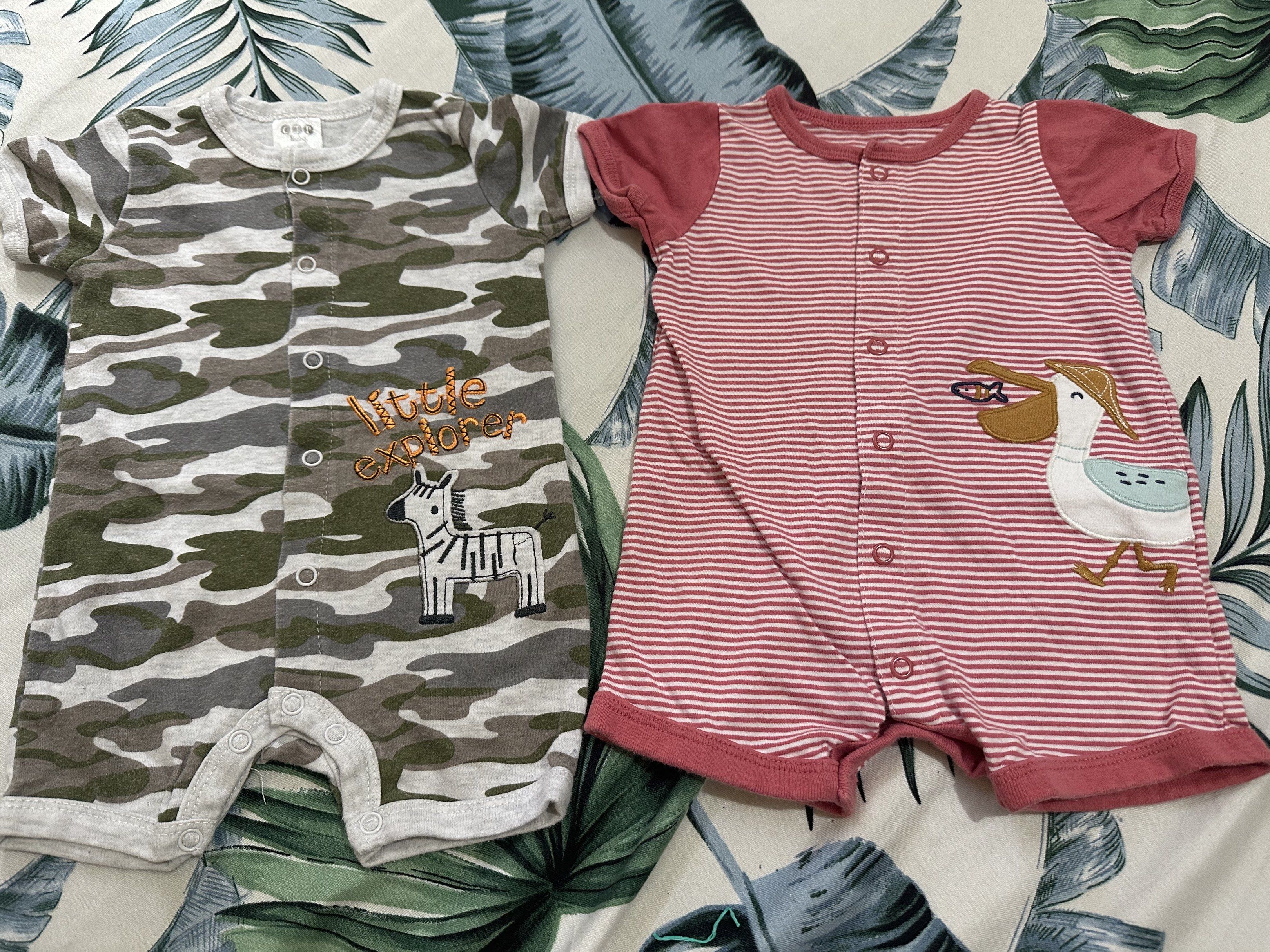Baby Rompers - Camo and Striped (Category: Babies & Kids Fashion) located in Manila. Submitted by iamsurelhey (Listing ID 1417717747, Image 1). Description: Baby romper for 3-6 months.