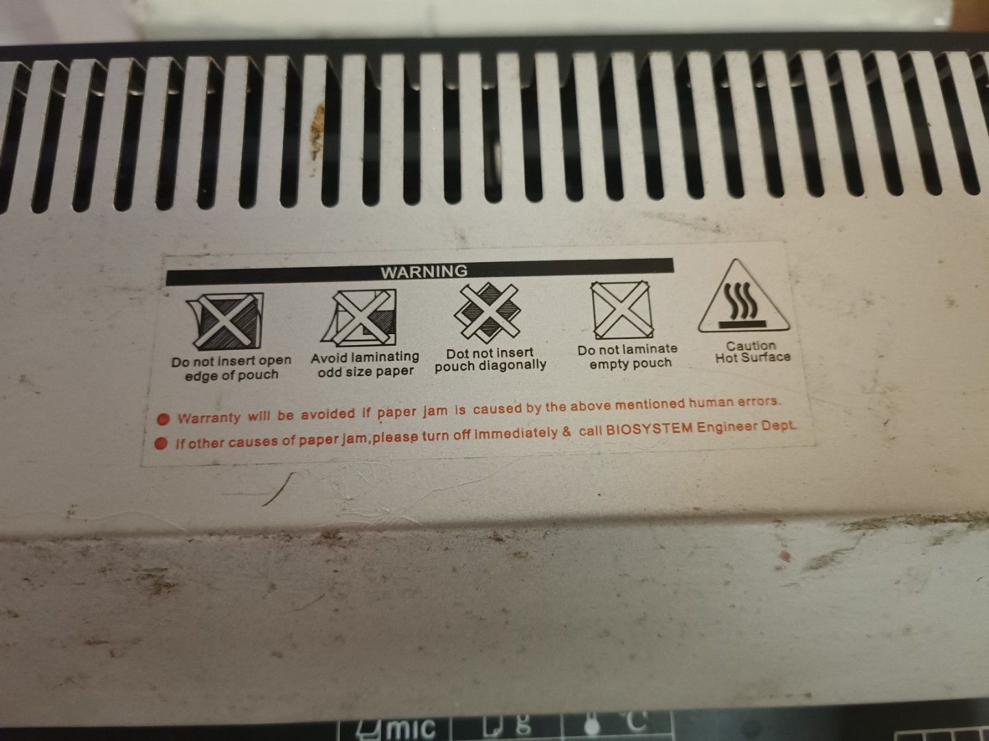 Biosystem S330C 4 Rollers Laminator439451867163535361