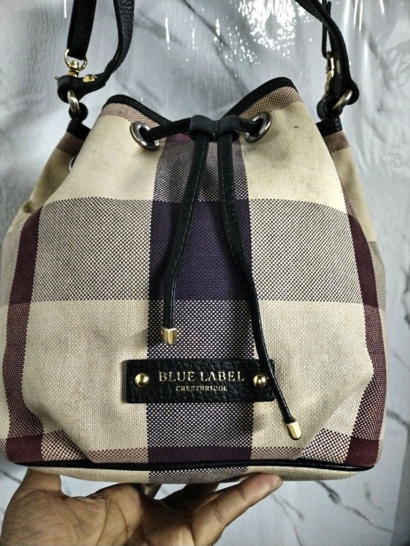 BLUE LABEL CRESTBRIDGE BUCKET BAG, Luxury, Bags & Wallets on Carousell