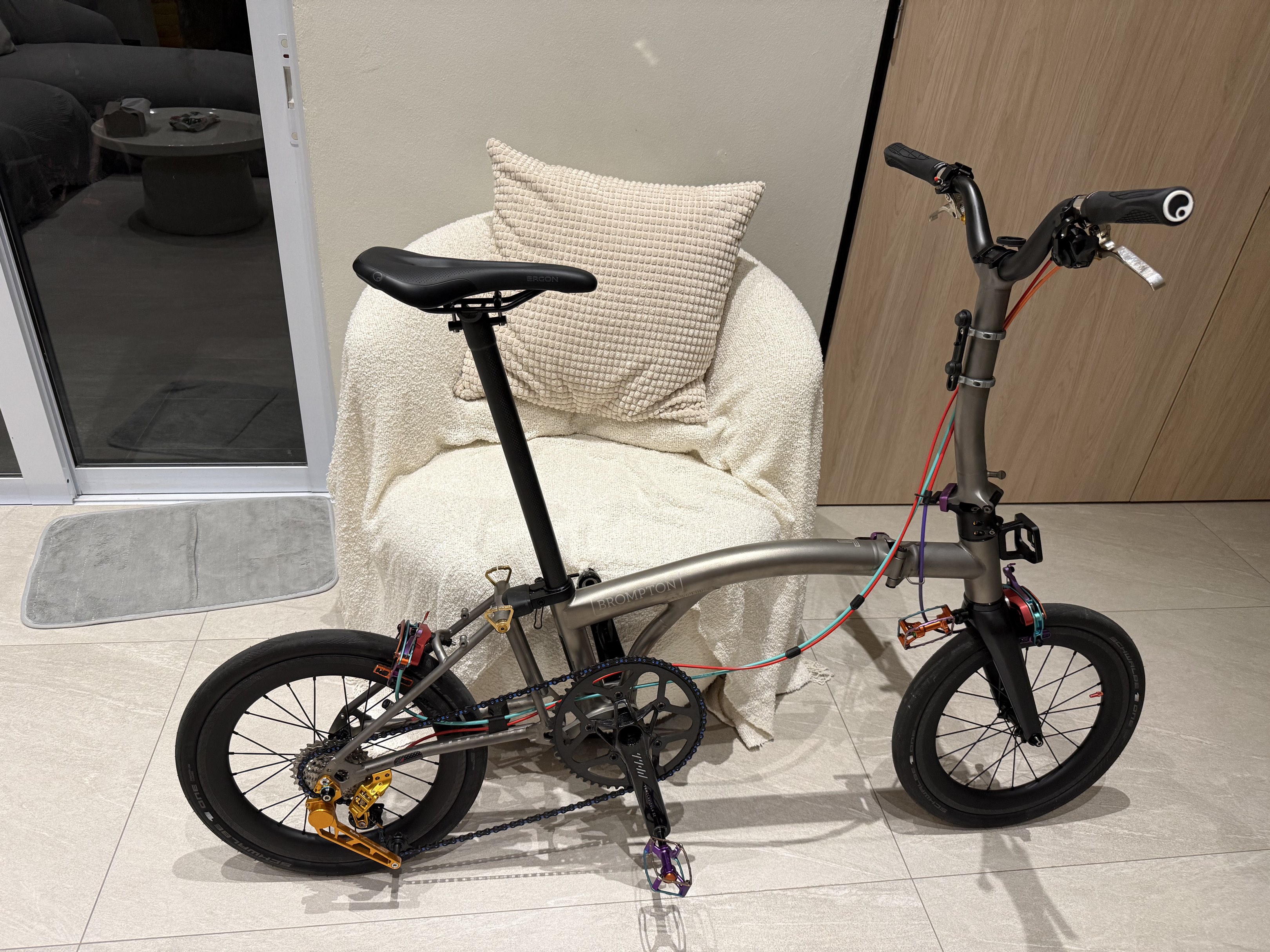 Brompton T line with mods , Sports Equipment, Bicycles & Parts ...