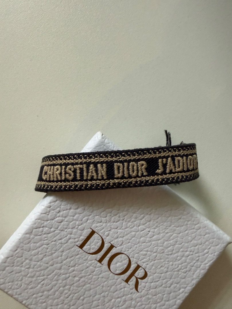 Christian Dior J'Adior Bracelet (Category: Luxury Accessories) located in Cebu City. Submitted by richhhhh_ (Listing ID 1417608985, Image 2). Description: Authentic Christian Dior J'Adior bracelet. Features woven design with the Christian Dior J'Adior logo. Includes the original Dior box..
