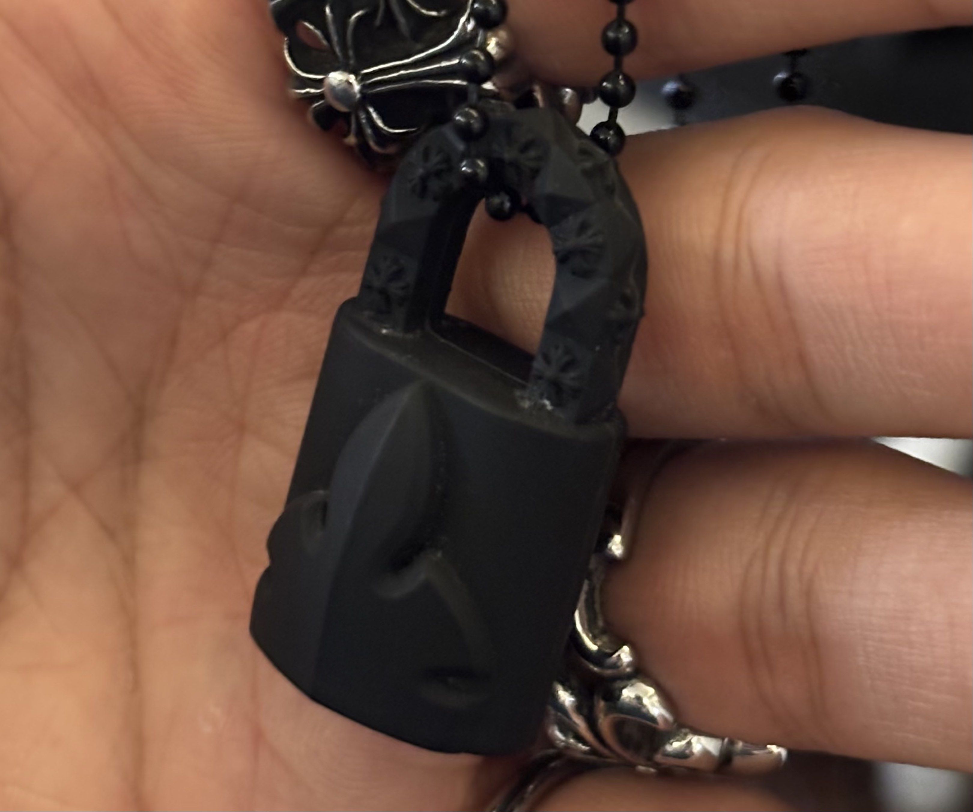 Chrome Hearts silicone padlock necklace (Authentic) (Category: Jewelry) located in Makati City. Submitted by komiksonik64 (Listing ID 1416367706, Image 2). Description: Authentic Purchased drom CH, long beach. DM if interested.
