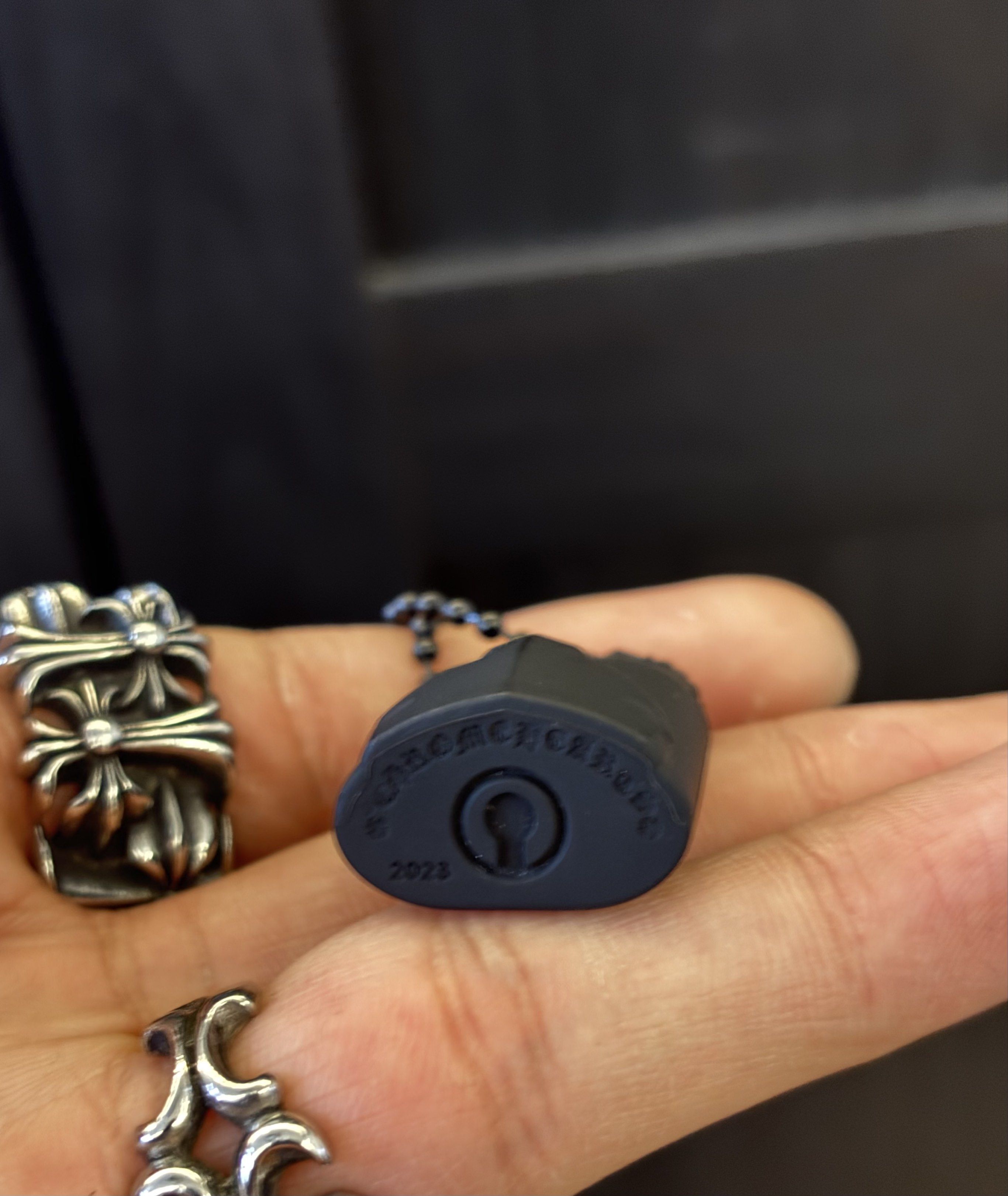 Chrome Hearts silicone padlock necklace (Authentic) (Category: Jewelry) located in Makati City. Submitted by komiksonik64 (Listing ID 1416367706, Image 3). Description: Authentic Purchased drom CH, long beach. DM if interested.