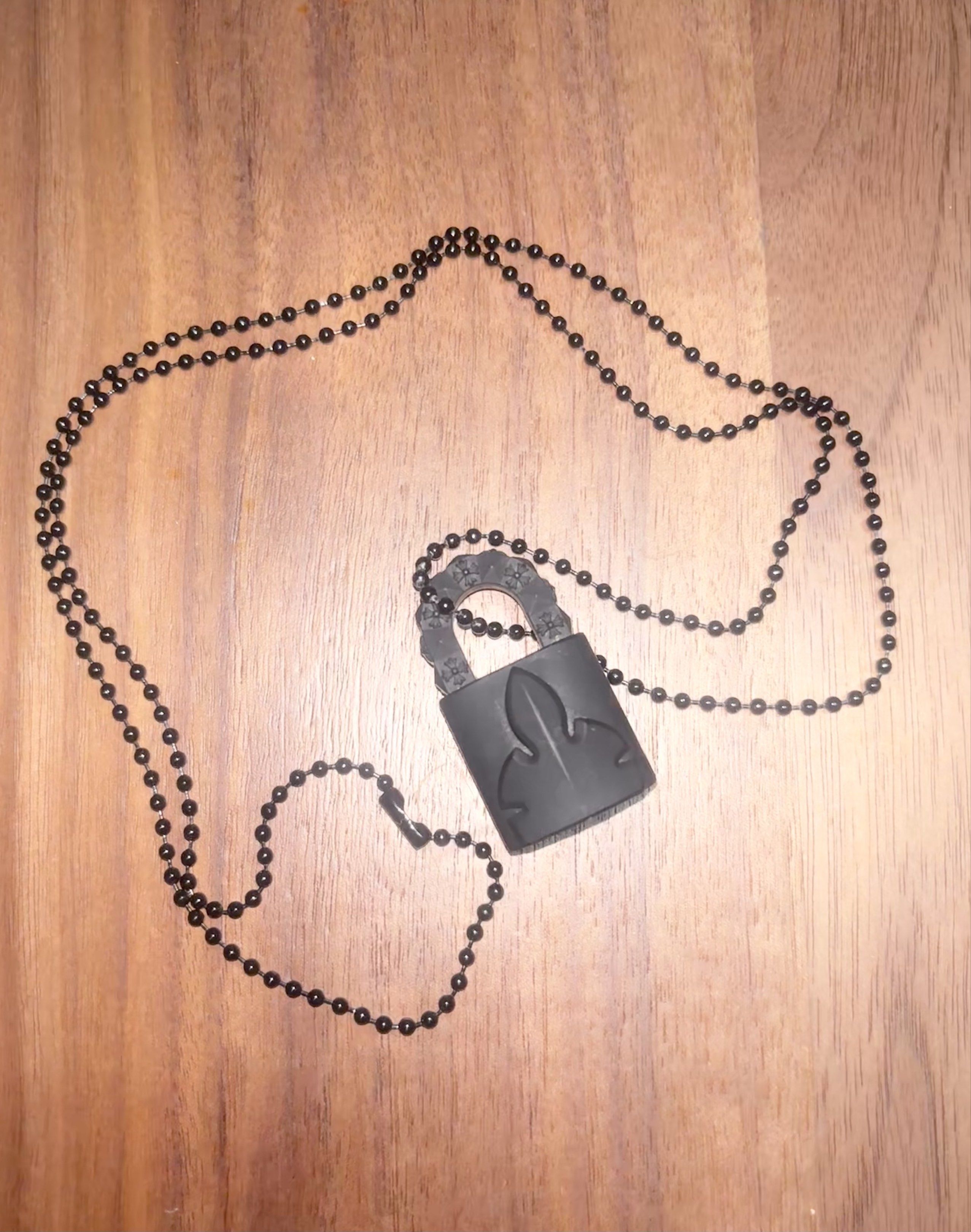 Chrome Hearts silicone padlock necklace (Authentic) (Category: Jewelry) located in Makati City. Submitted by komiksonik64 (Listing ID 1416367706, Image 1). Description: Authentic Purchased drom CH, long beach. DM if interested.
