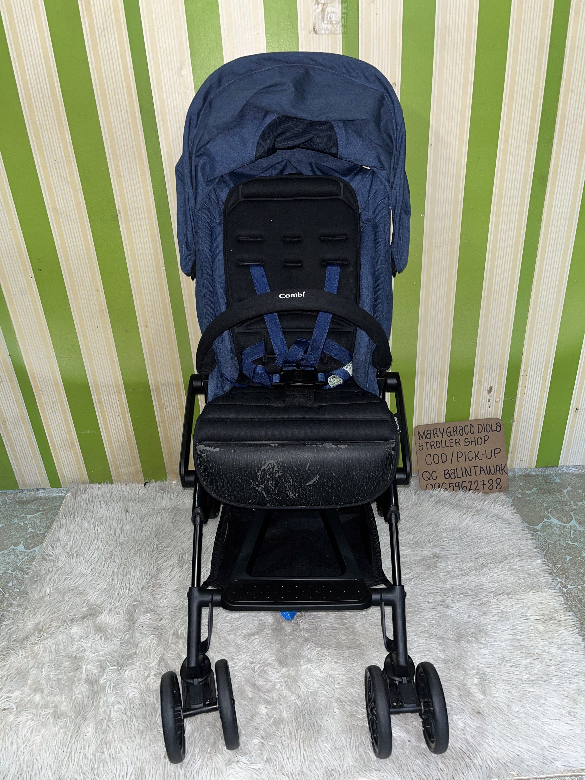 Combi CFS- Compact fold stroller travel ligthweith cabin approved (Category: Strollers) located in Manila. Submitted by gracediola_18 (Listing ID 1417719401, Image 3). Description: 15k orig price selling for 5k nego still in a good as new flaws na scratch lang yung lower part but the body frame is good as new open for pick up or cod lalamove.