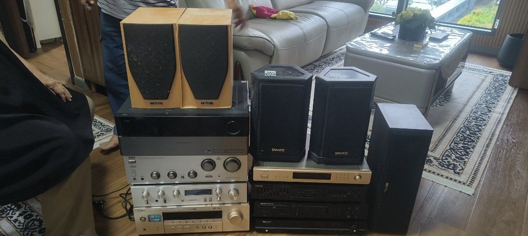 Complete Stereo System - Speakers, Amplifier, and Receiver