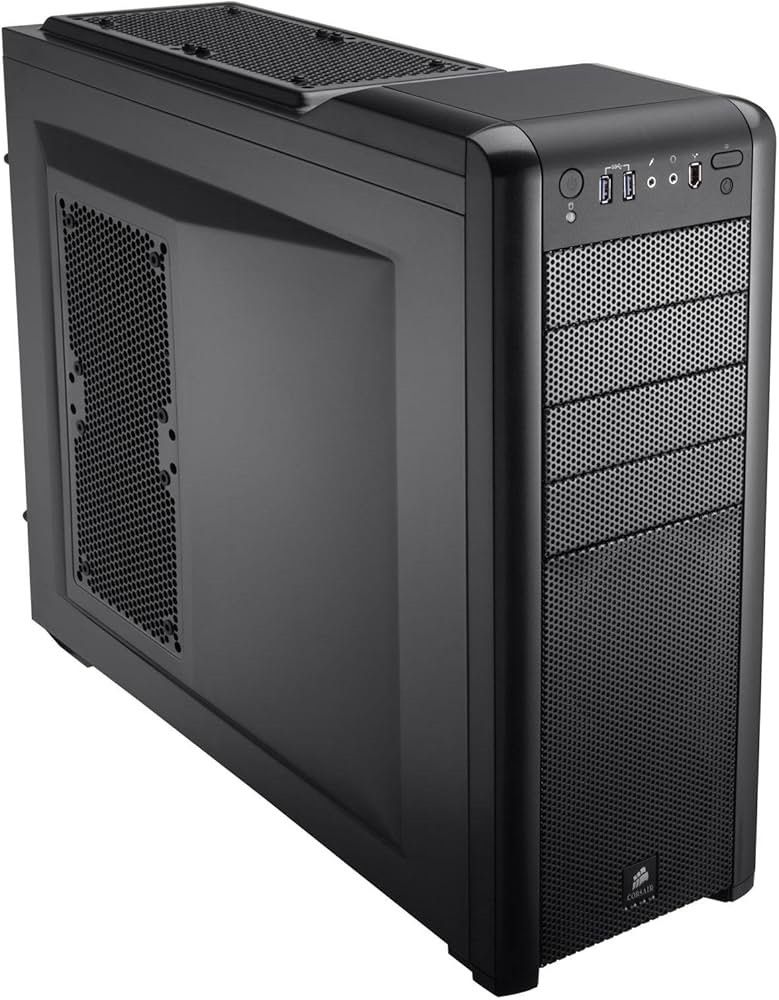 Corsair Computer Case Carbide 400R (Category: Desktops) located in Quezon City. Submitted by lukeisaac (Listing ID 1417680950, Image 2). Description: Corsair Carbide 400R mid-tower computer chassis. This case is designed for high-performance gaming systems, focusing on generous internal volume, effective airflow, and upgrade flexibility. Key features and specifications include: Form Factor: Mid-tower, supporting ATX and Micro ATX motherboards. Dr