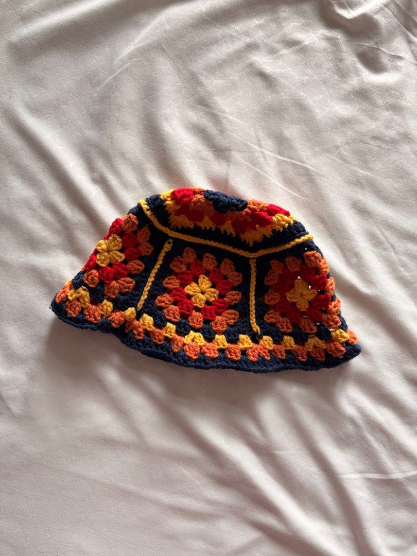 Crochet Granny Hat | Handmade | Worn Once | Like New (Category: Hats & Beanies) located in Makati City. Submitted by tonimoly (Listing ID 1417618037, Image 1). Description: - Handmade by me 🧶 - Made with milk cotton yarn - Used/worn once only - Soft & comfortable - No stains or defects - Fits head circumference approx. 54–58 cm - Stretchable crochet material .