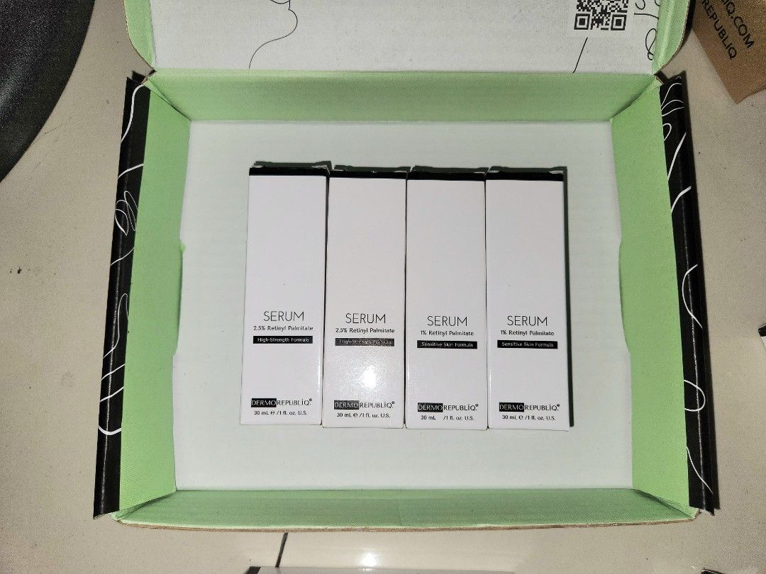 Dermorepubliq Retinyl Palmitate Serum (Category: Face Care) located in Pasay City. Submitted by cindyssssss (Listing ID 1417777568, Image 1). Description: - all authentic - used once to thrice or brandnew - 199 pesos each - pasay city - can do meet up LRT EDSA station or jnt / lalamove.