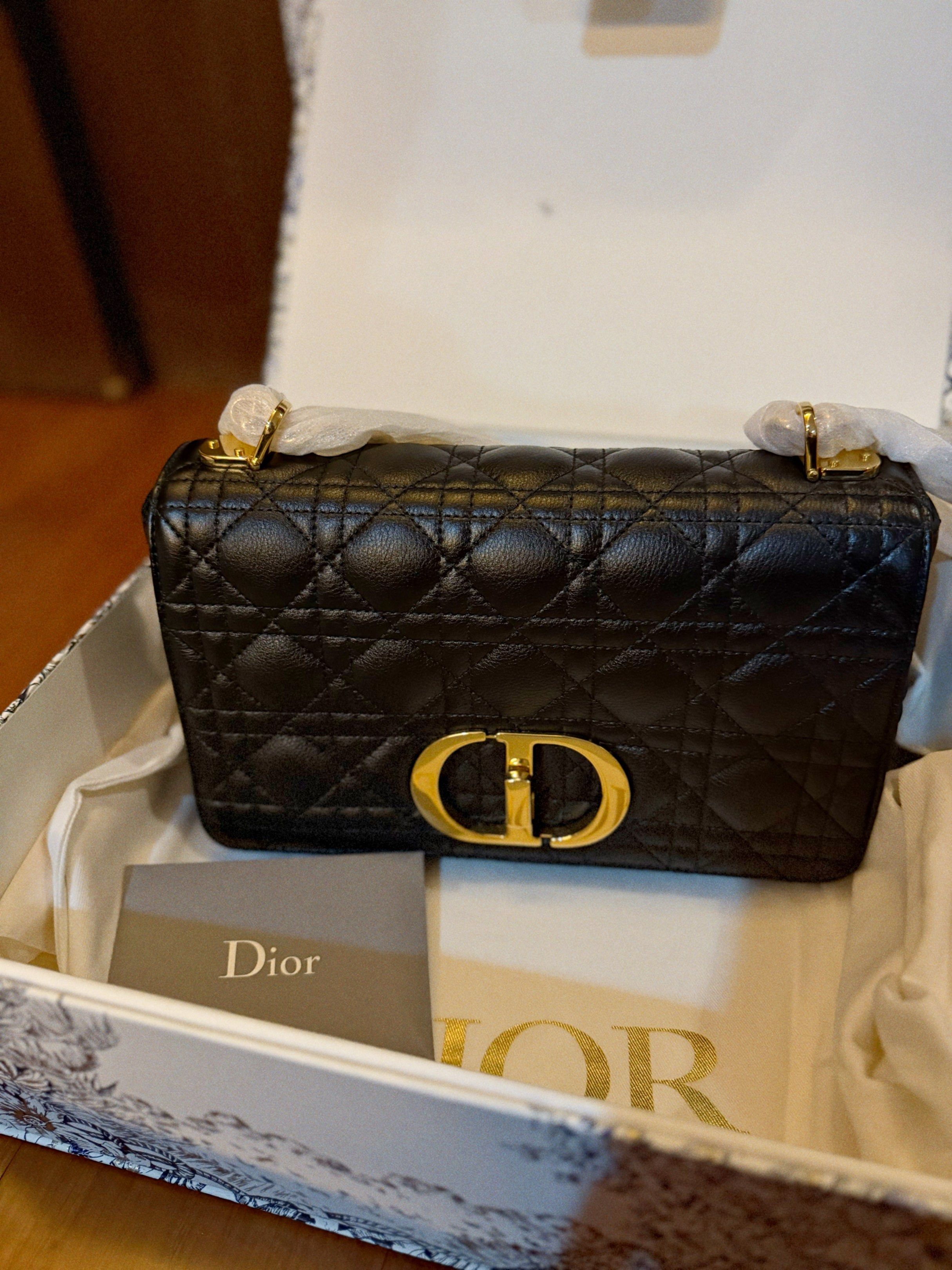 Dior Caro Medium Bag (Category: Luxury Bags & Wallets) located in Quezon City. Submitted by calea (Listing ID 1417755390, Image 1). Description: - Authentic Dior Caro bag - Black color - Quilted design - Includes original box, dust bag, paper bag and authenticity card .