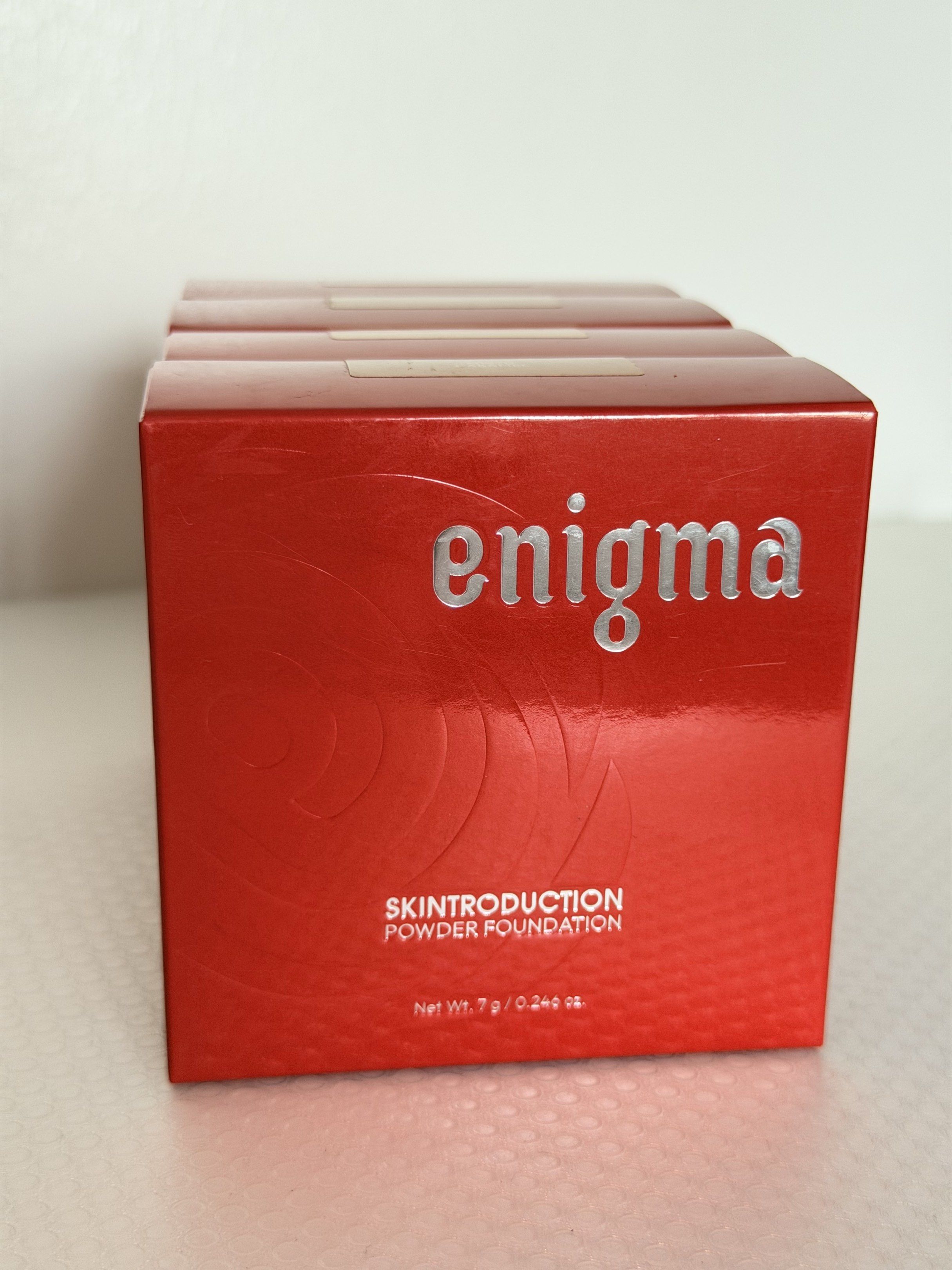Enigma Skintroduction Powder Foundation (Category: Makeup) located in Quezon City. Submitted by ms.glamdeclutter (Listing ID 1417617079, Image 1). Description: - Enigma Skintroduction Powder Foundation - Available Shades: - Warm Beige (MW04) - Golden Beige (MW13) - Light (MW03) - Caramel (MW20) - 7g / 0.24oz per box - Achieve a flawless complexion!.