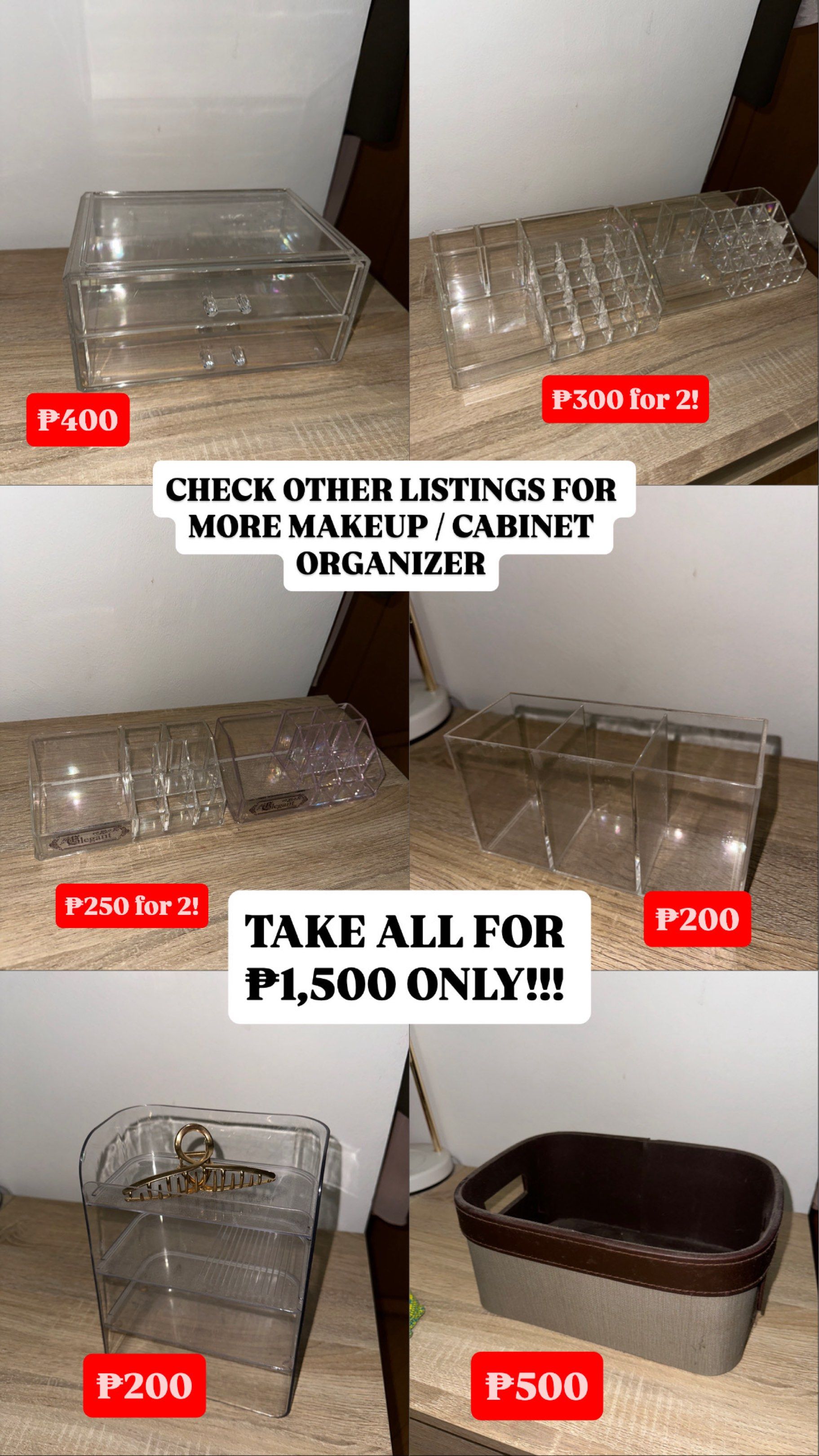 Fabric Storage Basket (Category: Storage Boxes & Baskets) located in Quezon City. Submitted by ina517 (Listing ID 1417748332, Image 3). Description: - Fabric Storage Basket - Stylish design - Perfect for organizing items - Neutral color.