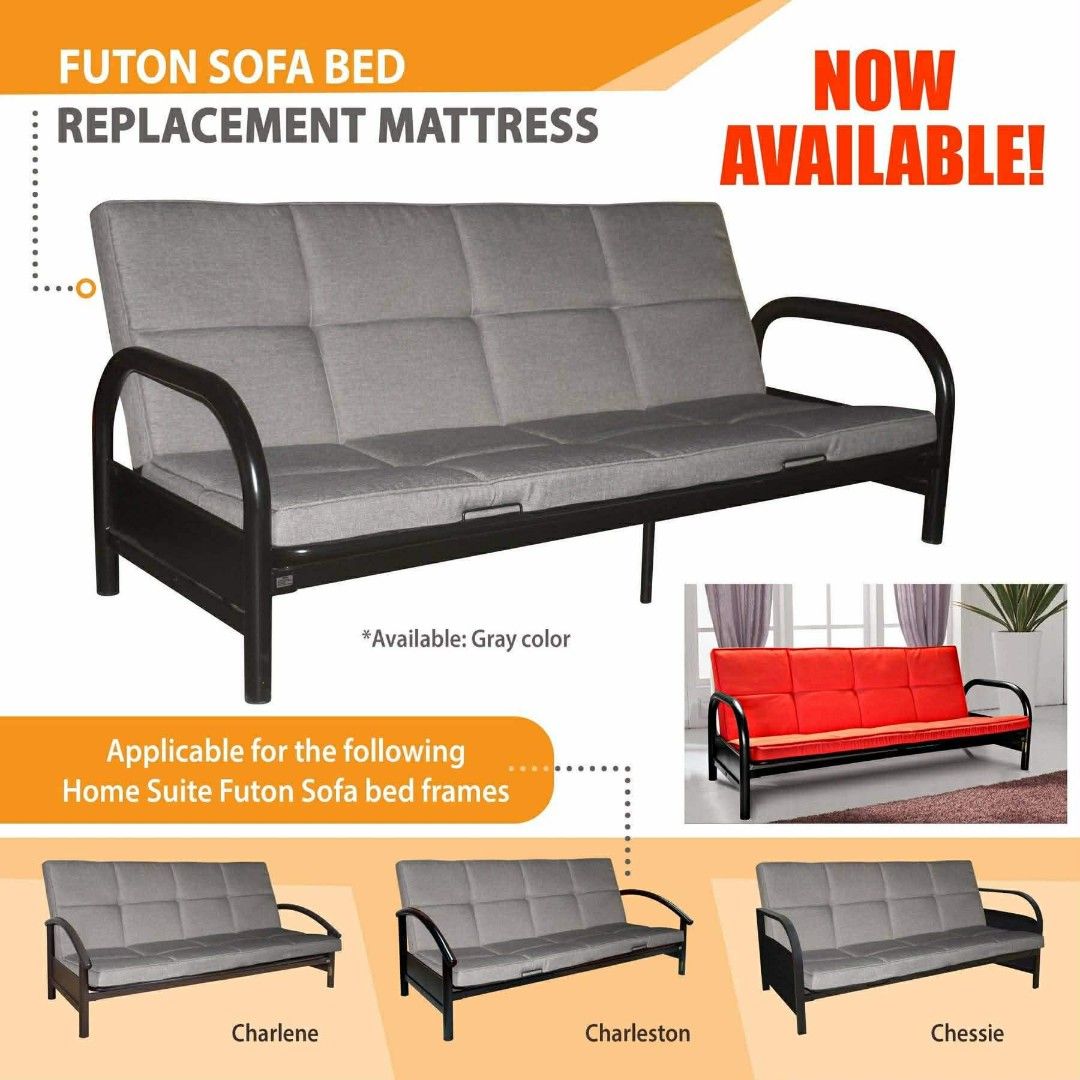 Futon Sofa Bed Replacement Mattress - Gray (Category: Bed Frames & Mattresses) located in Caloocan City. Submitted by matuguinasrezzel7 (Listing ID 1417809148, Image 1). Description: - New gray futon mattress. - Compatible with Home Suite futon sofa bed frames. - Fits Charlene, Charleston, and Chessie models..