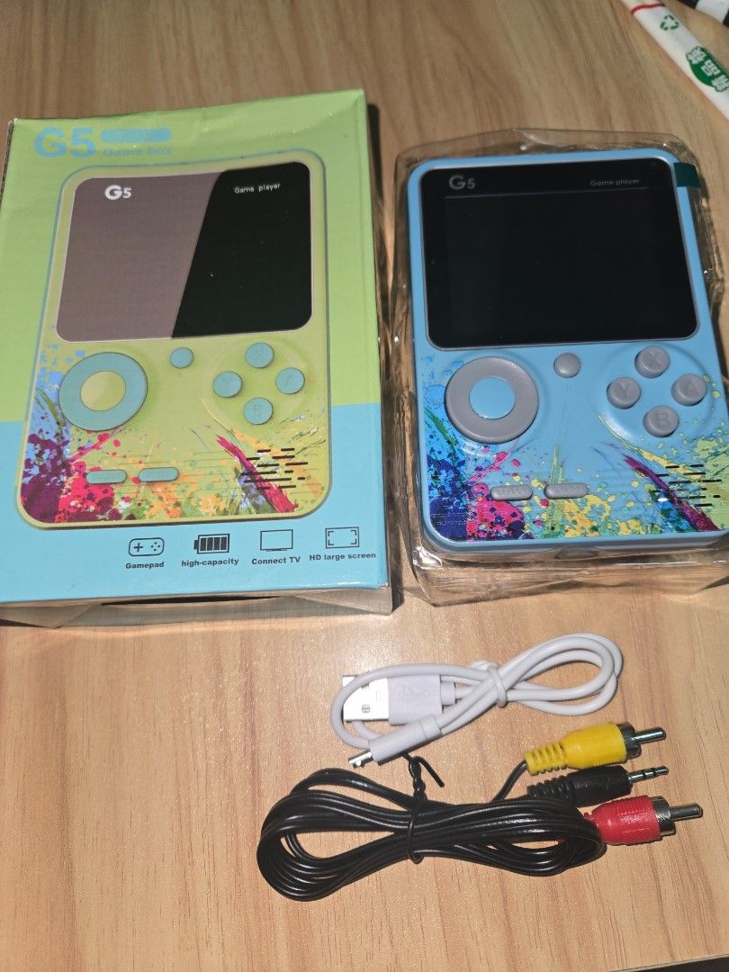 G5 game box 500in1 games (Category: Others) located in Quezon City. Submitted by thrift.and.find (Listing ID 1417623920, Image 1). Description: bnew complete with box,type c wire,and hdmi wire 500in1 game gift na di nagamit.