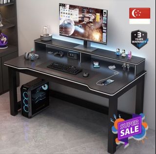 Gaming Computer Desk Table | Home Office Gaming Table | Monitor Setup ...