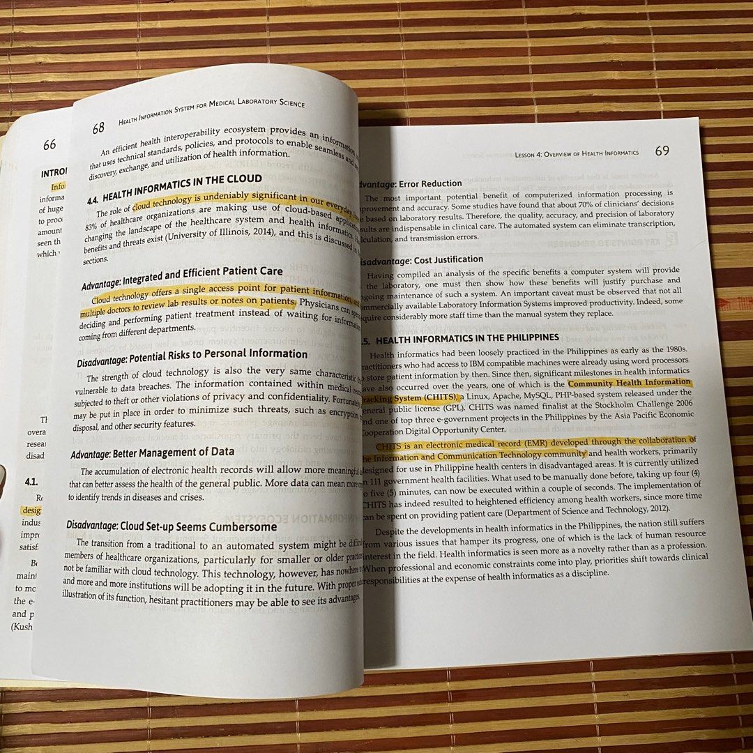 Health Information System (for medlab science) 2ND EDITION (Category: Textbooks) located in Caloocan City. Submitted by lovesteinn (Listing ID 1417620810, Image 2). Description: This book is in good used condition, though please be aware there is some highlighting and some completed exercises inside, but it’s still in great shape for studying :>.