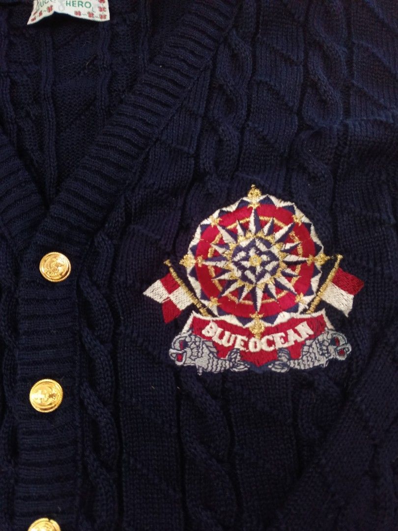 Knitted sweater for women (Category: Coats, Jackets and Outerwear) located in Cabuyao City. Submitted by Mgpassion. (Listing ID 1417607177, Image 3). Description: L-54cm W-41cm dark blue via j&t.