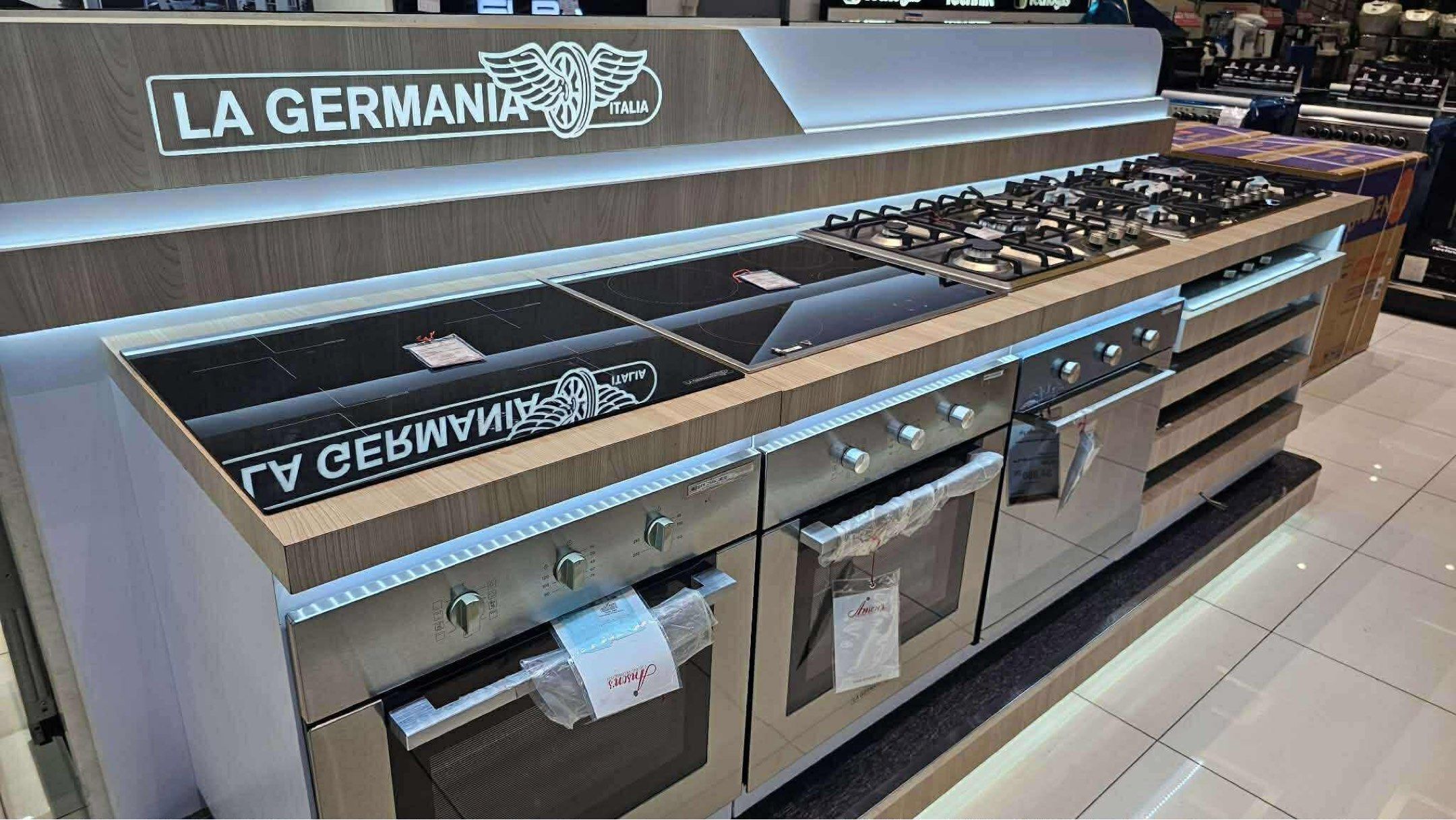 LA GERMANIA COOKING RANGE (Category: Cookers) located in Manila. Submitted by may572156 (Listing ID 1417784605, Image 1). Description: LAGERMANIA COOKING RANGE 60cm 4 burner PFG 640 30B - 23,300 PFG 631 30B - 27,000 CGFC530 31BT - 18,900 CGFCC540 31BT - 18,400 CGFC531 31BTR - 20,400 CGFC503 40BR - 21,600 CGFC531 40XR - 23,700 CGFC631 31BTR - 23,600 CGFC640 31BTR - 26,200 CGFC604 40BTR - 31,800 CGFC631 31XTR - 31,300 CGFC631 40XTR - 31,100 CGFC640