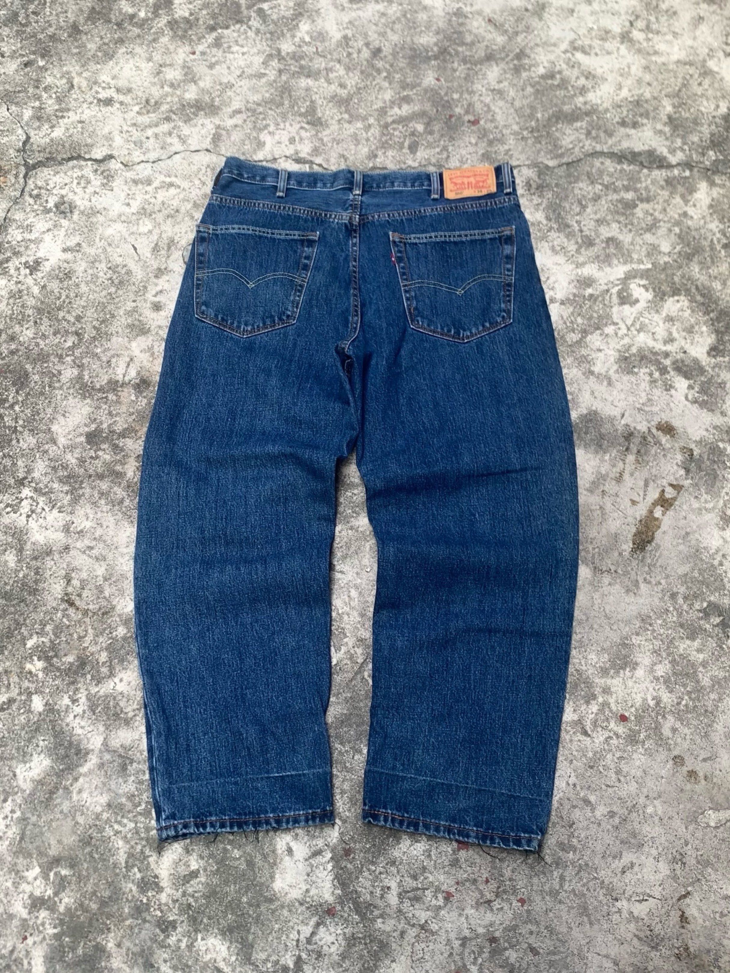 Levi's 550 Relaxed Fit Jeans (Category: Jeans) located in Balanga. Submitted by seandreiii (Listing ID 1417714270, Image 2). Description: - Levi's 550 jeans - Relaxed fit - Medium-wash blue denim - Classic five-pocket design - Red Levi's tag on back pocket - Authentic Levi Strauss & Co. - Button and zipper closure.