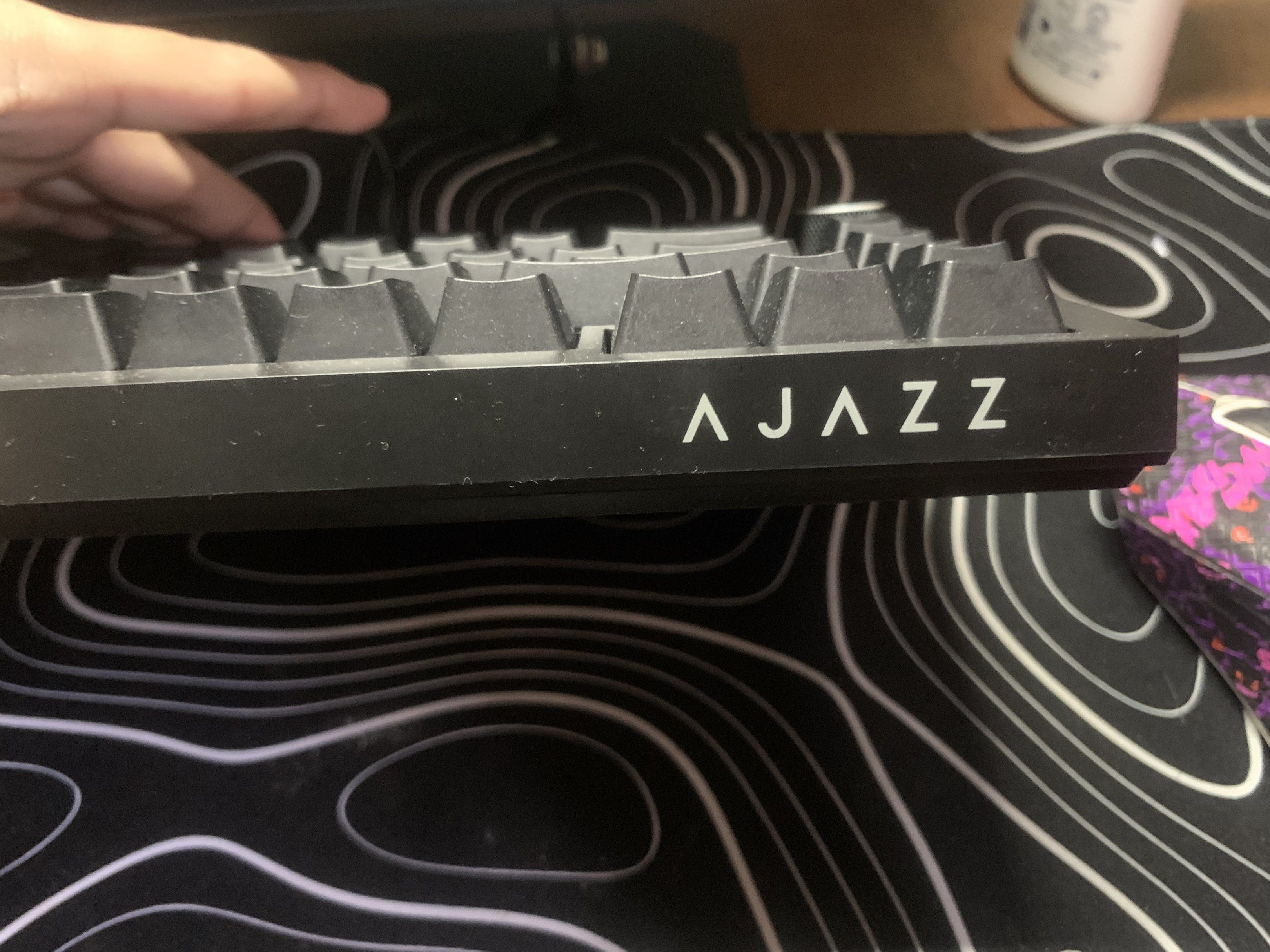 Mechanical Keyboard (AJAZZ AK820 wired) (Category: Computer Keyboard) located in Tanza. Submitted by 2hc2b5ttt544516 (Listing ID 1417755187, Image 2). Description: modded ajazz ak820 switches: KTT Hyacinth switches (linear) tape mod polyfill mod inclusions: stock red switches cable box can send videos negotiable pa rin po .