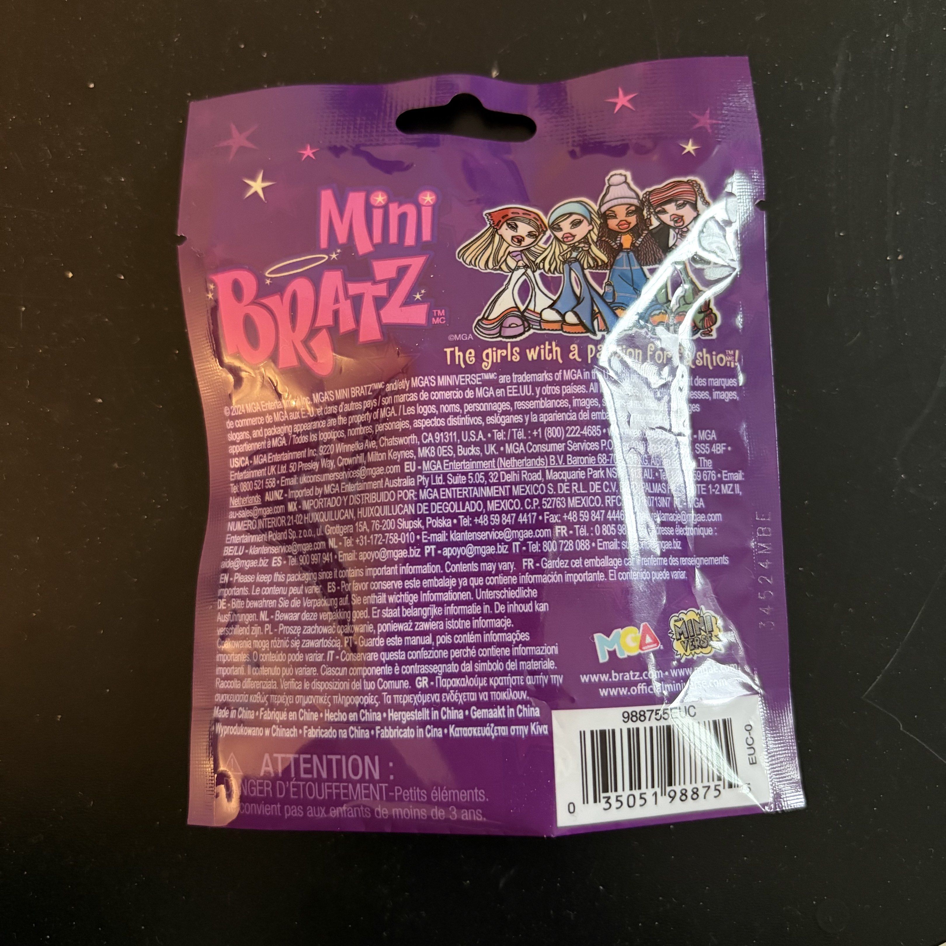 Mini Bratz 2D Cloe Doll (Category: Kids Toys) located in Quezon City. Submitted by gormbox (Listing ID 1417787377, Image 2). Description: - Sealed Mini Bratz 2D Cloe doll - Brand new, in original packaging - Features Mini Bratz logo and Cloe's image - Packaging includes product information - Recommended for ages 6 and up.