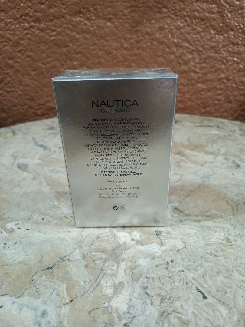 Nautica Classic Eau de Toilette 100ml (Category: Fragrance & Deodorants) located in Binan City. Submitted by ragingjhe (Listing ID 1417712431, Image 2). Description: Nautica Classic Perfume New (Sealed) 100ml P2,300.00 Biñan, Laguna.