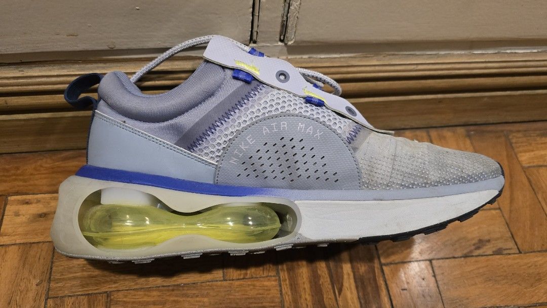 Nike Air Max 2021 Sneakers (Category: Sneakers) located in Pasig City. Submitted by johnflan (Listing ID 1417803335, Image 1). Description: - Nike Air Max 2021 - Size: US 11, UK 10, EUR 45, CM 29 - Color: Grey and Blue - Features: Visible Air Max cushioning, mesh upper - Design: Lace-up closure with heel pull tab - Condition: Excellent.