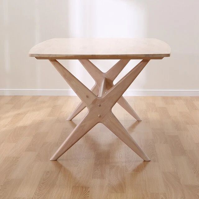 Nitori LD Dining Table / Desk (Category: Tables & Sets) located in Quezon City. Submitted by nuevoviejo (Listing ID 1417604878, Image 3). Description: - Nitori dining table - Light wood finish - Unique X-shaped leg design - Rectangular top with rounded corners - Spacious size - Tabletop shows signs of usage -Needs cleaning SRP P 14,990.
