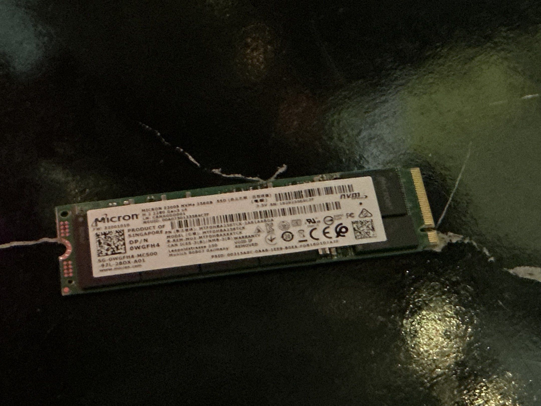 NVME SSD (Category: Hard Disks & Thumbdrives) located in Cebu City. Submitted by wildwhale-34103d (Listing ID 1417670720, Image 2). Description: 59% health slightly negotiable.