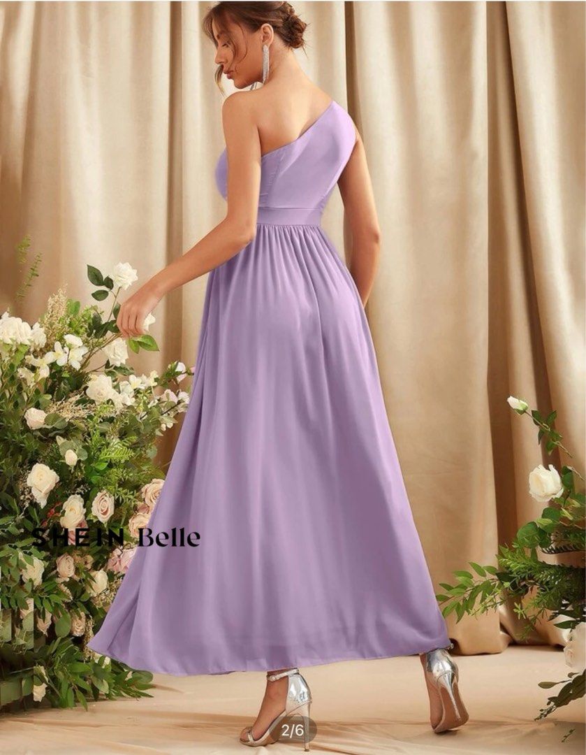 One Shoulder Long Dress (Category: Dresses) located in Makati City. Submitted by thebasiccollection (Listing ID 1417656043, Image 2). Description: - One-shoulder maxi dress - Features a flattering silhouette - High slit on one side - Made of flowy fabric - Ideal for special occasions and formal events - Bust 32in; Waist 25in.
