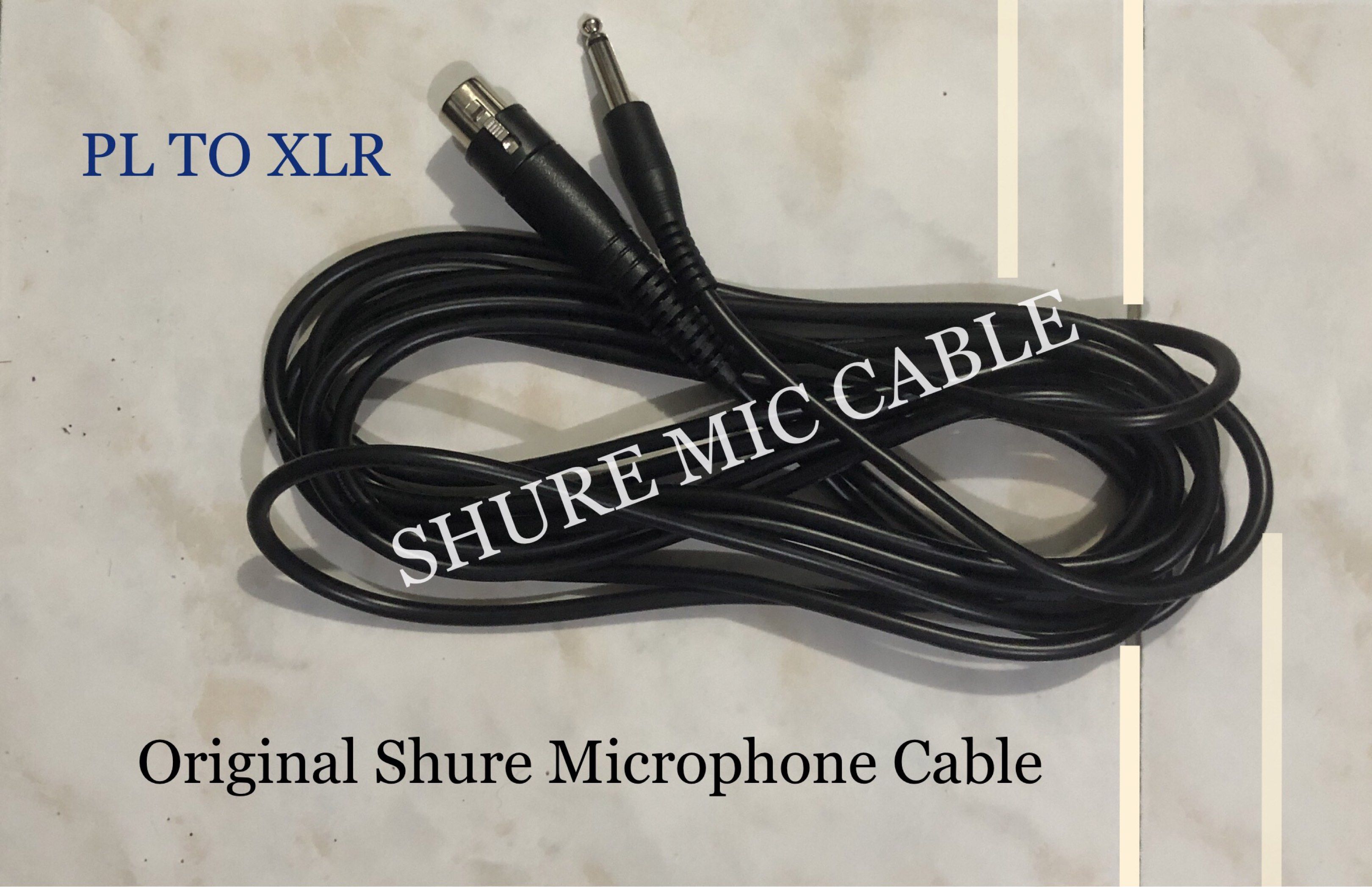 Original Shure Microphone Cable PL to XLR (Category: Microphones) located in Makati City. Submitted by sounddimension.475 (Listing ID 1417756474, Image 1). Description: - Original Shure microphone cable - PL to XLR connector - Black color - Connects microphones to audio interfaces/mixers - Designed for professional audio use - Durable and reliable - 4.5 Meter length.