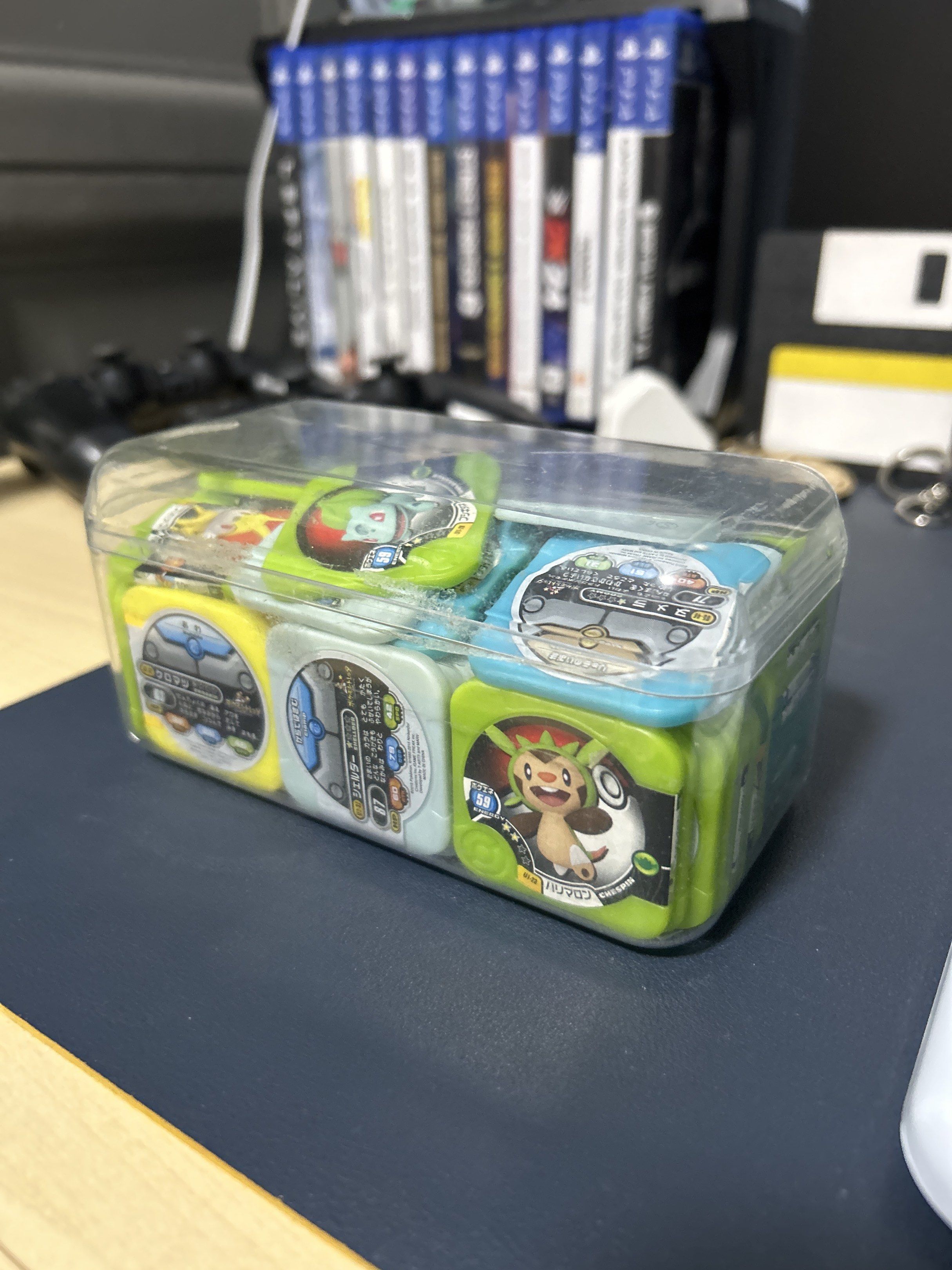 Pokemon Battle Dice Game Set (Category: Board Games & Puzzles) located in Manila. Submitted by warmocean-65ecbe (Listing ID 1417752175, Image 1). Description: - Pokemon Battle Dice Game set - Includes multiple dice with various Pokemon characters - Comes with a clear plastic container - Perfect for Pokemon fans and collectors.