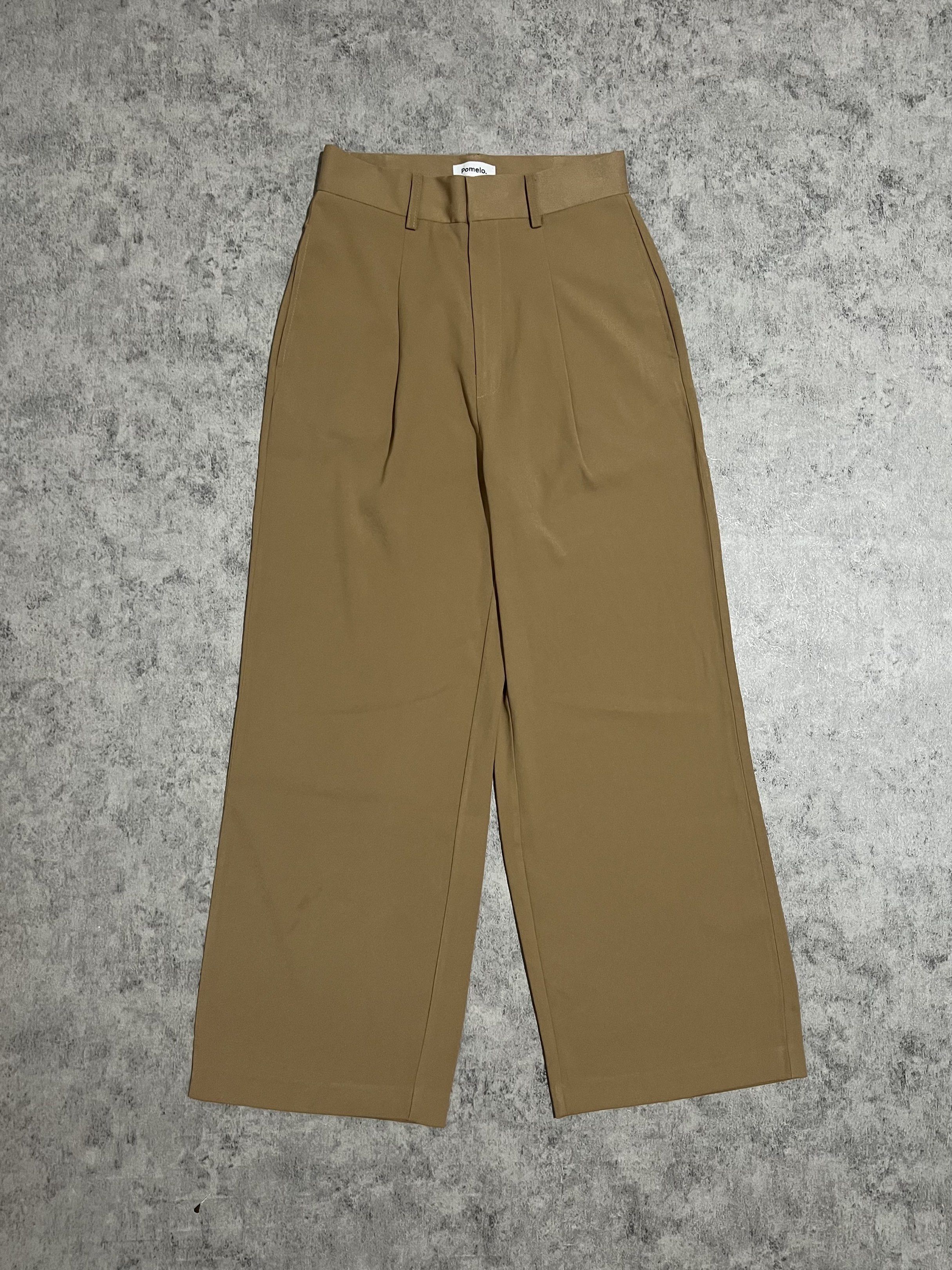 pomelo pleated flowy wide trousers - brown (Category: Other Bottoms) located in Bulacan. Submitted by modamuze (Listing ID 1417762489, Image 2). Description: 26-27” waist never been used hq!.