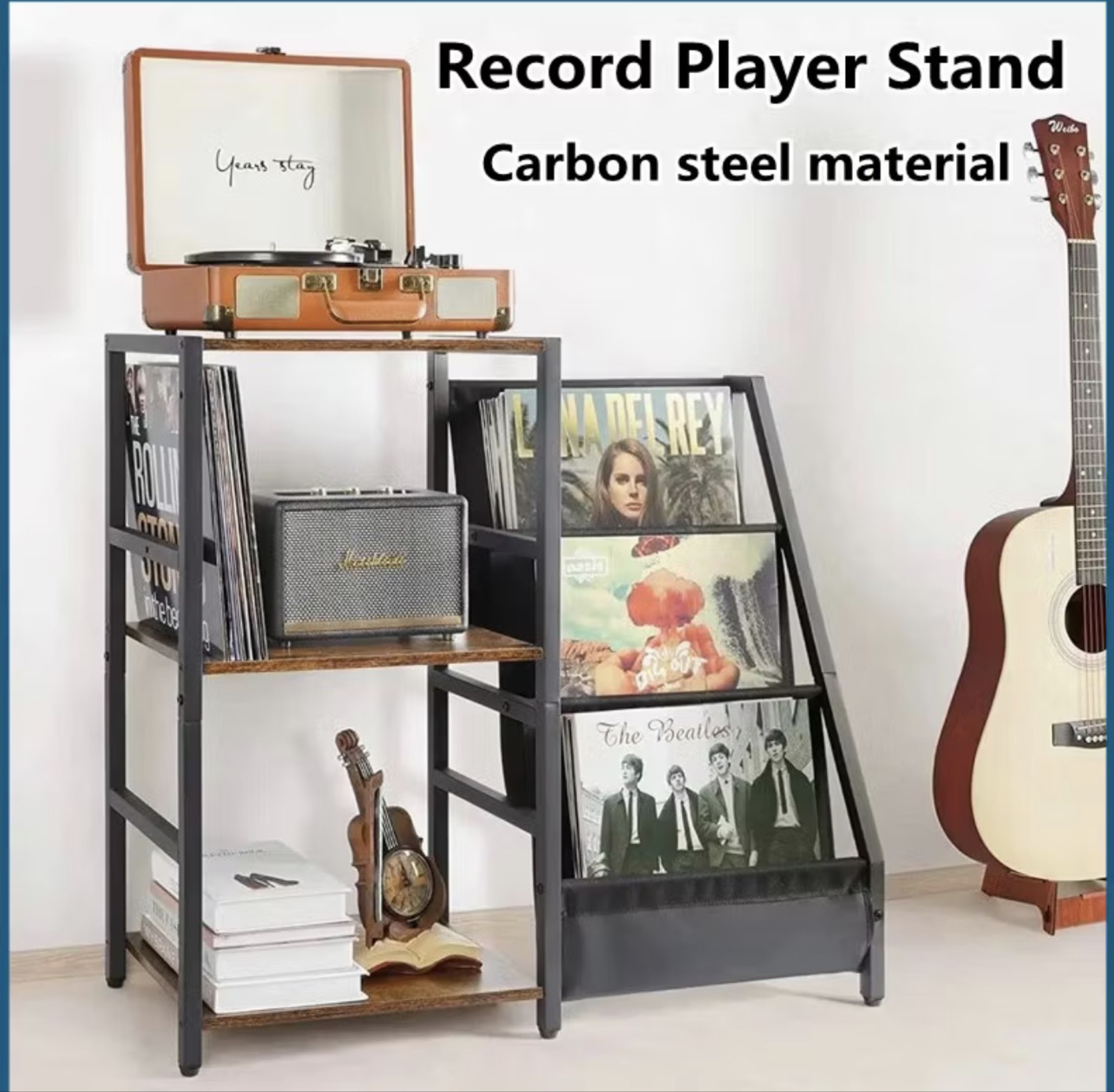Record Player Stand | Vinyl Storage Shelf | Turntable Table Cabinet ...