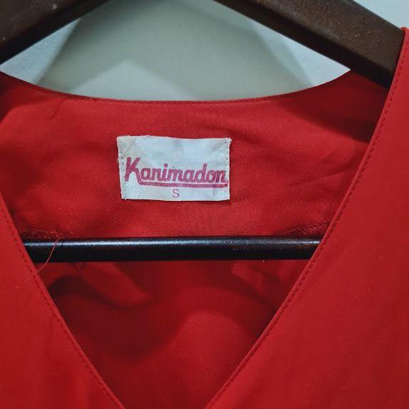 Red Midi Dress with Gold Buttons (Category: Dresses) located in Marikina City. Submitted by repurpose_studio (Listing ID 1417653393, Image 3). Description: - Red midi dress - V-neckline - Short sleeves - Gold button detail - Two front pockets - Smooth fabric - Classic style Notes: - Colors may appear different due to lighting and photo conditions - No returns, exchanges and refunds #officeoutfit #dateoutfit #churchdress #formalwear #smartcasual #
