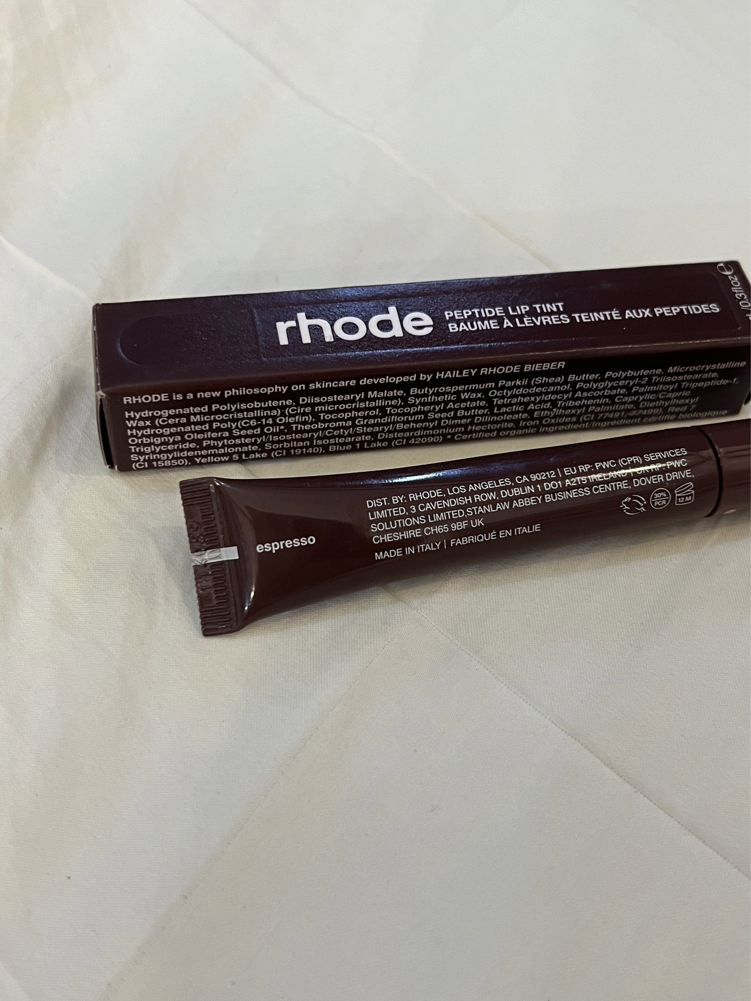 Rhode Peptide Lip Tint - Espresso (Category: Makeup) located in Santa Rosa. Submitted by kv_declutter (Listing ID 1417691028, Image 2). Description: - Rhode Peptide Lip Tint in Espresso - rfs: impulse buy - New and unused.