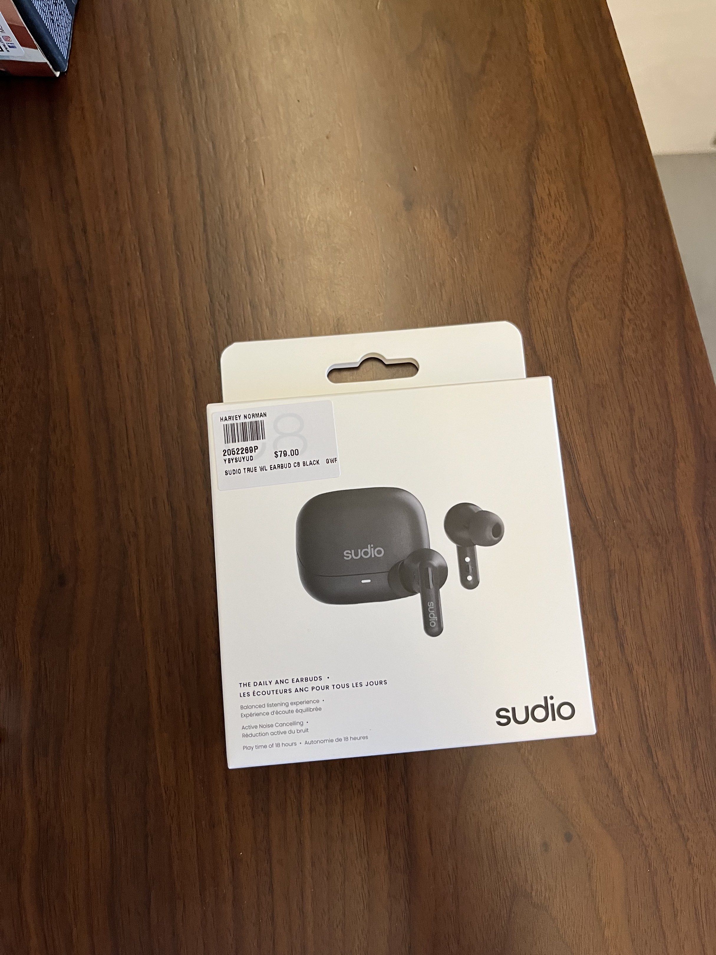 Sudio True ANC Earbuds - Black