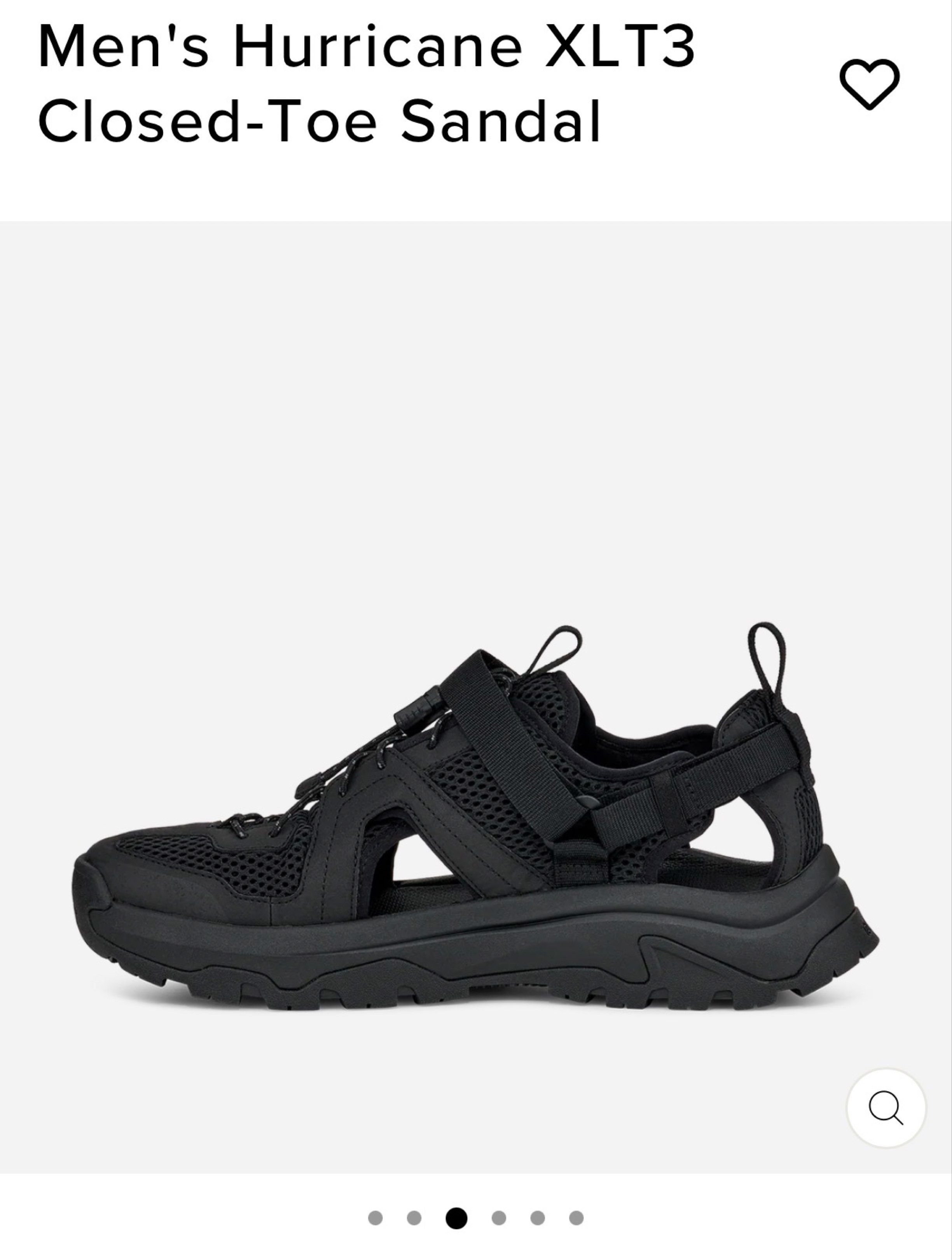 Teva Men's Hurricane XLT3 Closed-Toe Sandals - Black, Men's