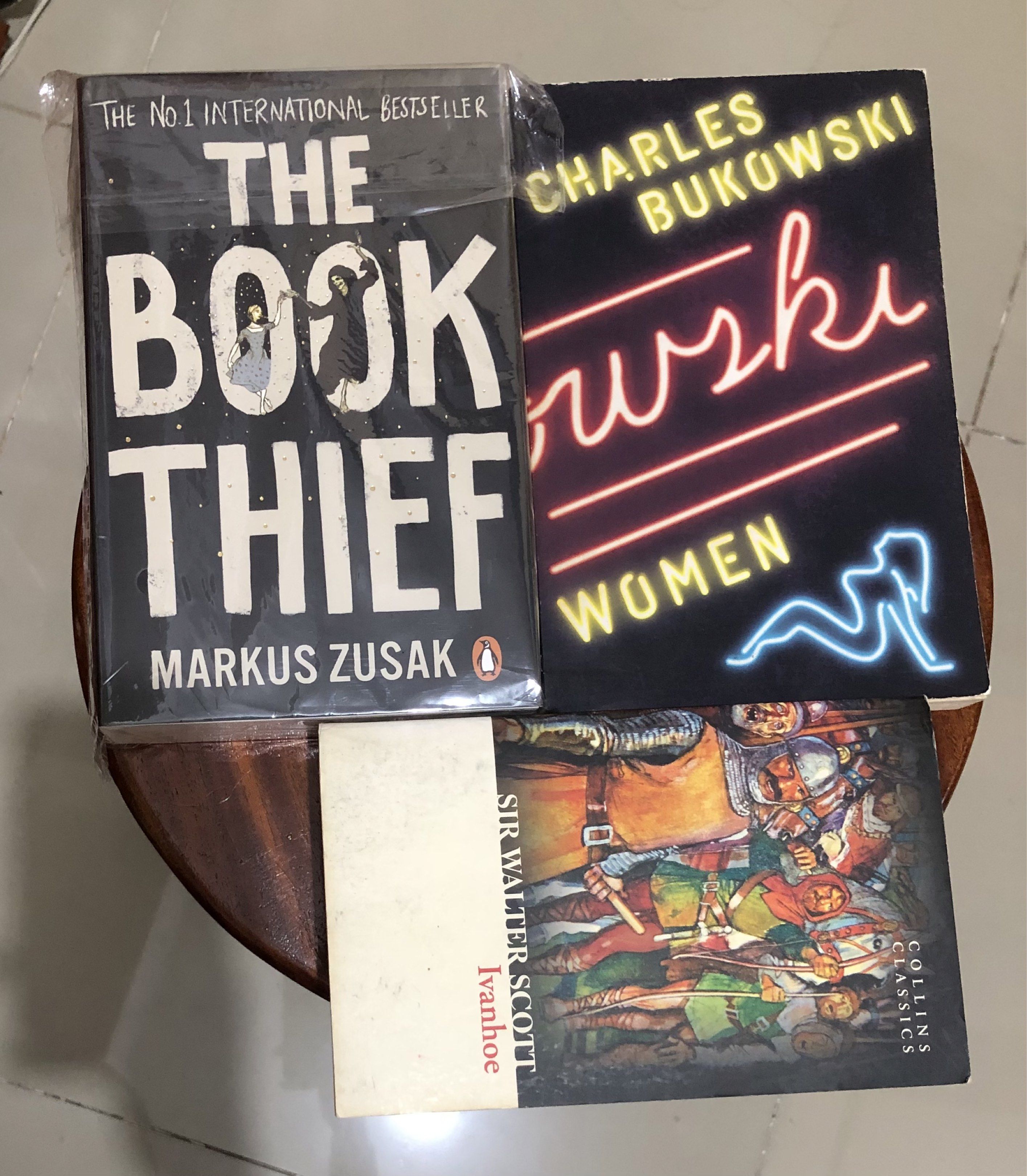 The Book Thief, Bukowski Women, Ivanhoe (Category: Storybooks) located in Quezon City. Submitted by joycetothemundo (Listing ID 1417633002, Image 1). Description: [SOLD] The Book Thief (brand new) - ₱350 [SOLD] Women - ₱100 Ivanhoe (pre-loved) - ₱ 100 MOP: GCash, Bank Transfer loc: QC.